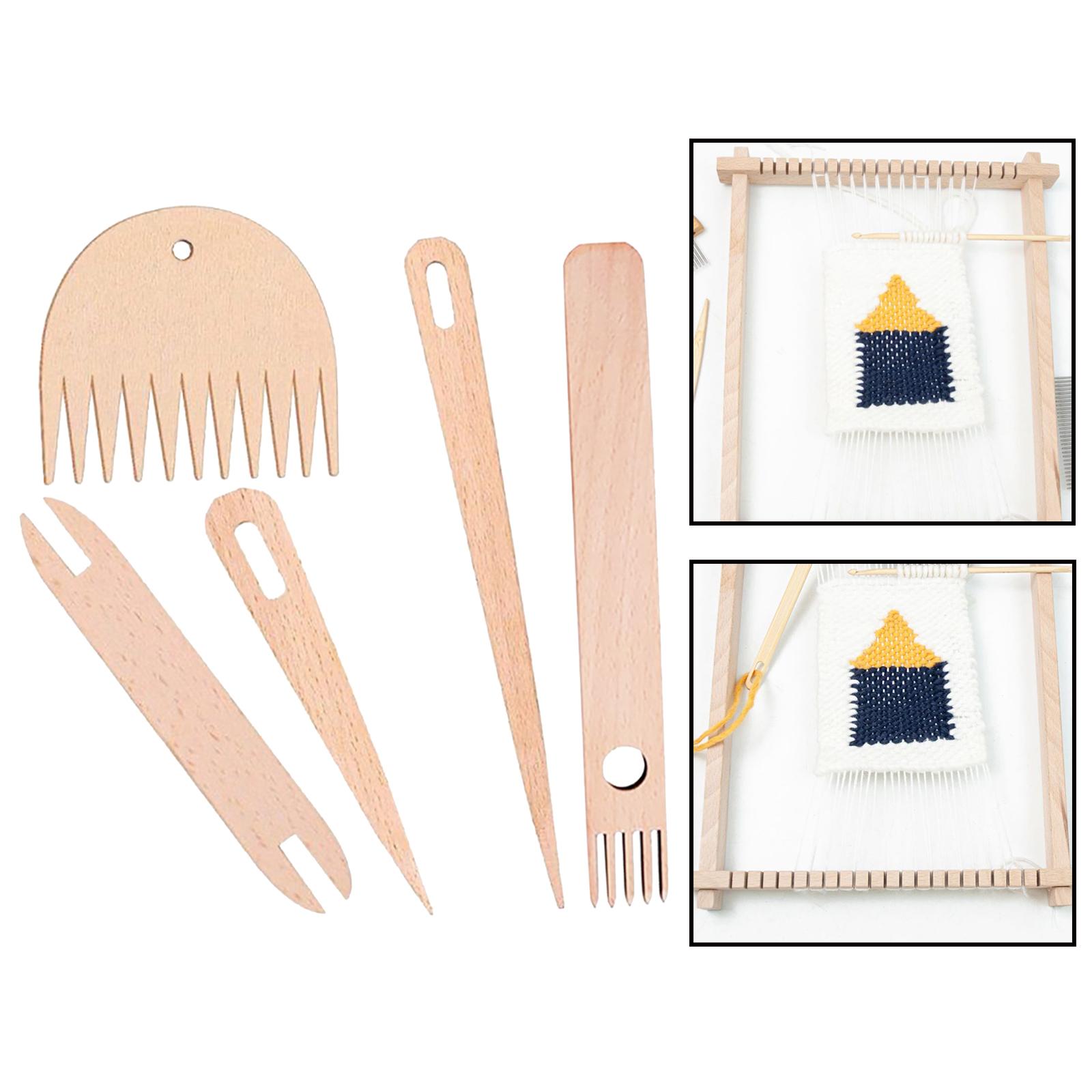 Weaving Loom Sticks DIY Weaving Tool for Rug Making Making Sweaters Tapestry 5 Pieces