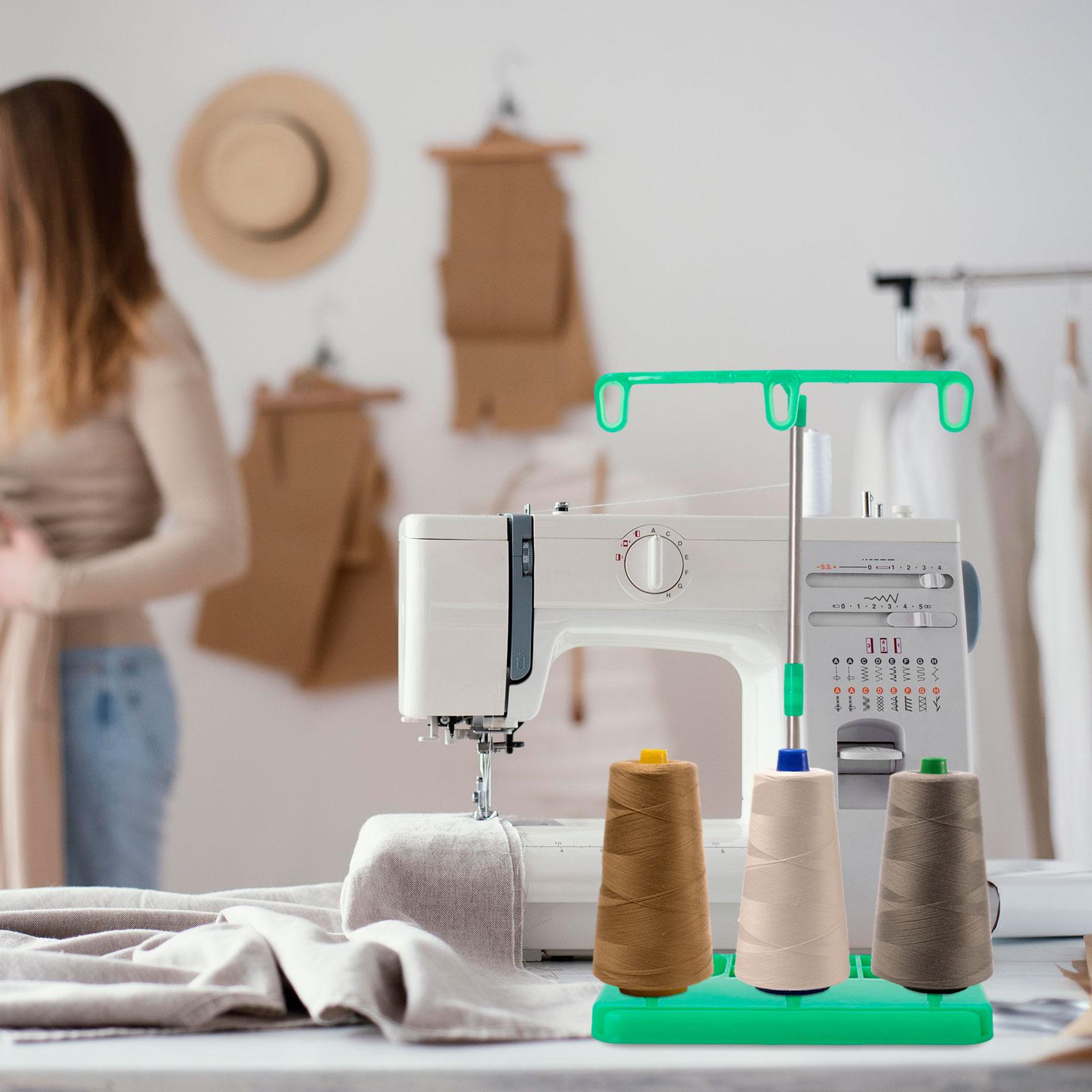 Thread Spool Holder Stand Organizer Household Sewing Machine 3 Spools Holder Green