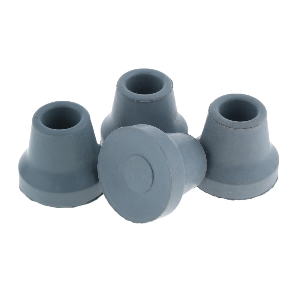 4x Soft Rubber Replacement Tip For Cane Walking Stick Crutch Chair 5/8