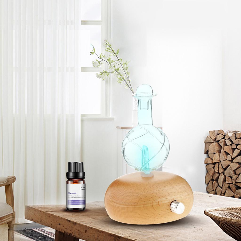 Aromatherapy Essential Oil Diffuser Cool Mist Humidifier Eu Plug Light wood