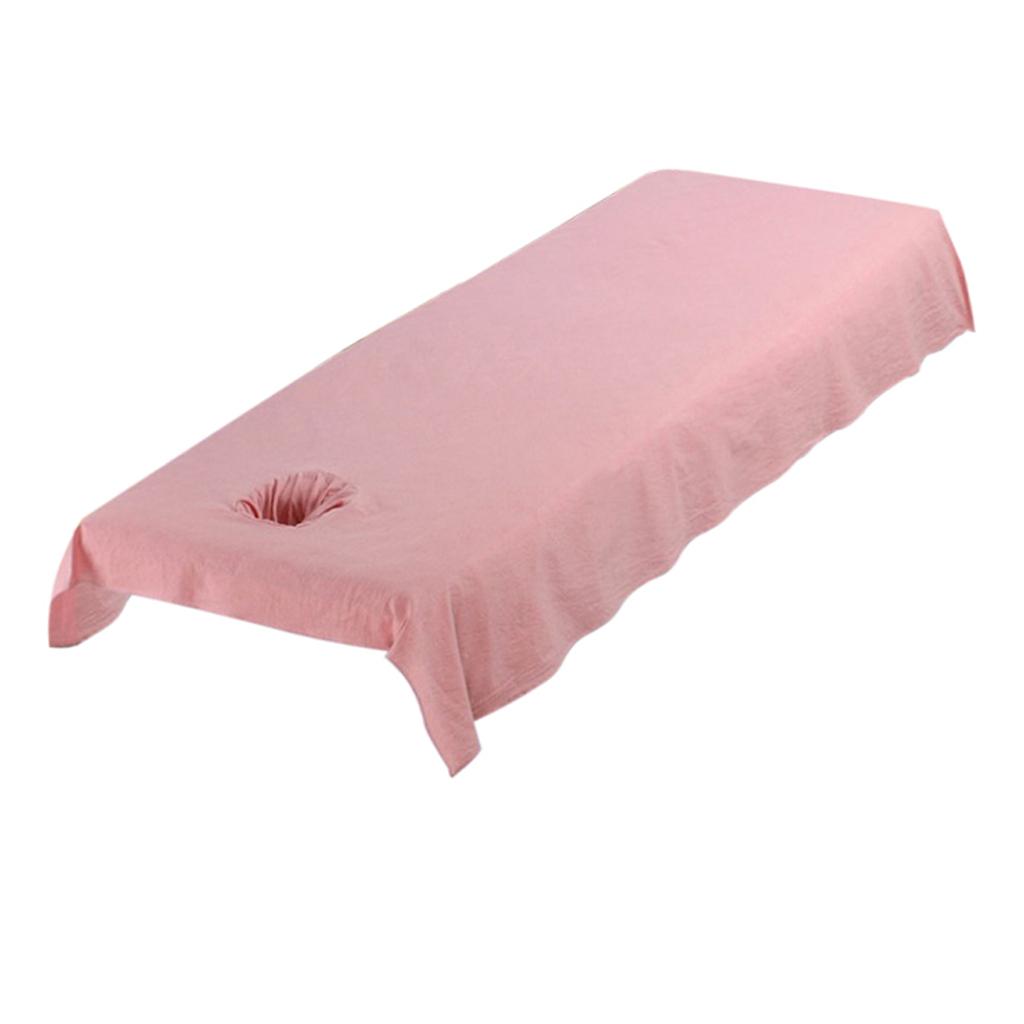 Washable Cotton Acupuncture Massage Table Bed Fitted Pad Cover Sheet Pink