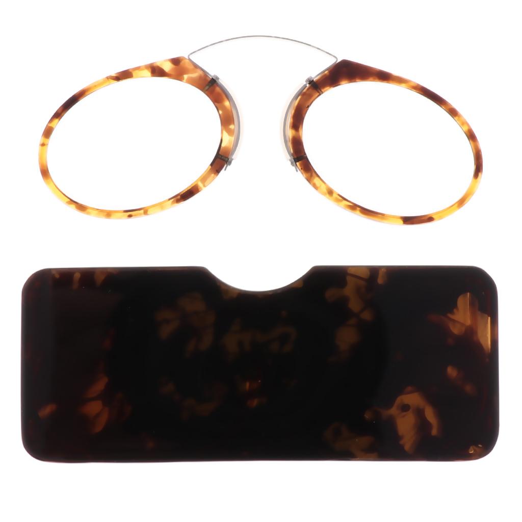 Nose Clip Eyeglasses Nose Resting Armless Pinching Reading Glasses 2.5