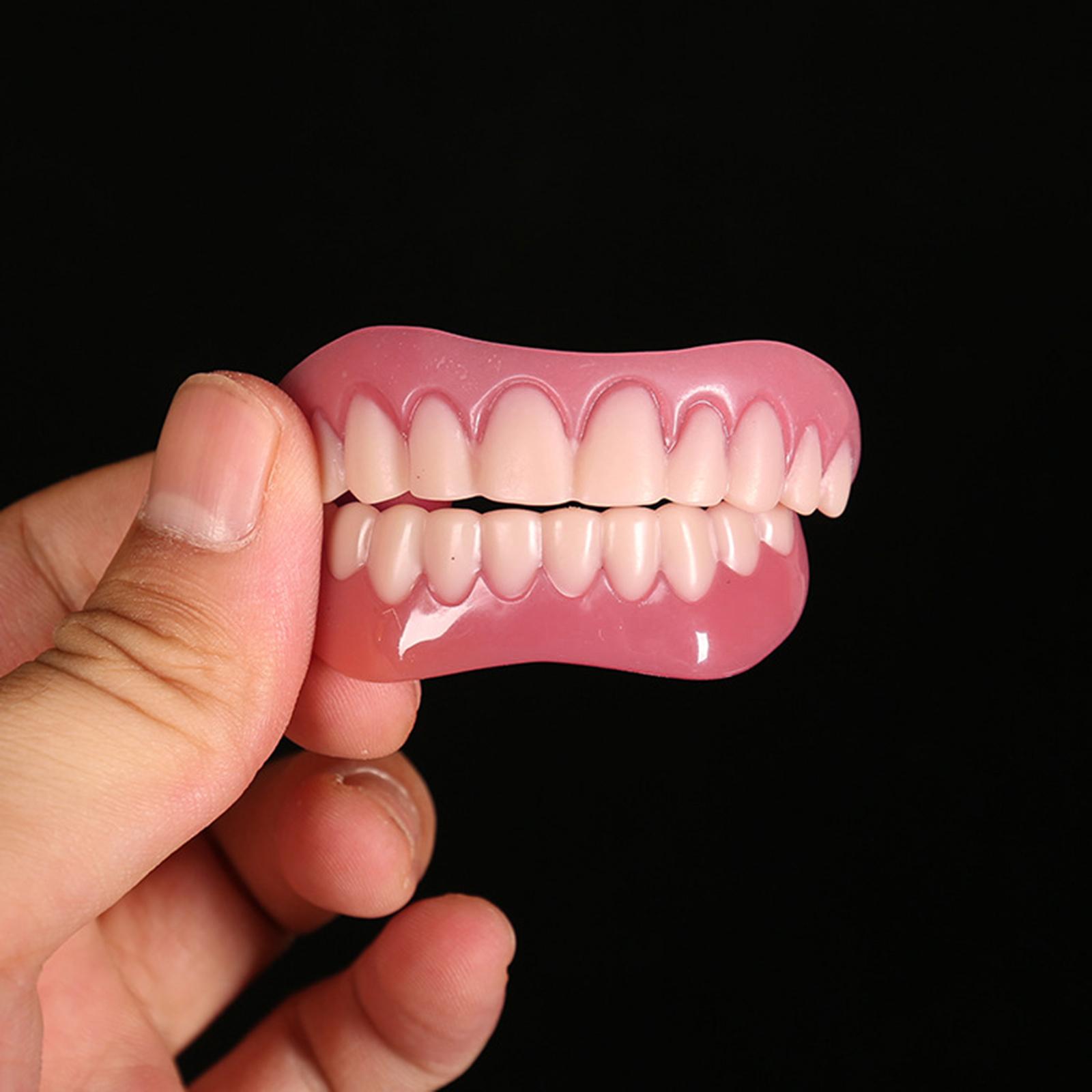 8pcs Top + Bottom Veneers False Teeth Smile Cosmetic Denture Perfect Smile