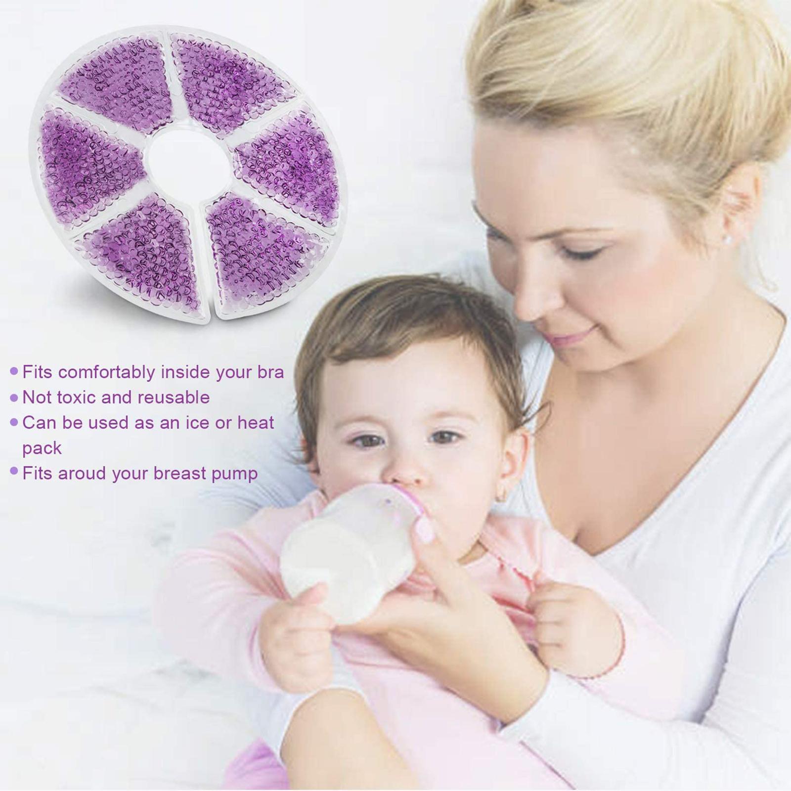 Breast Therapy Pack Bead Ice Pack Pads Hot or Cold Use Massager Purple