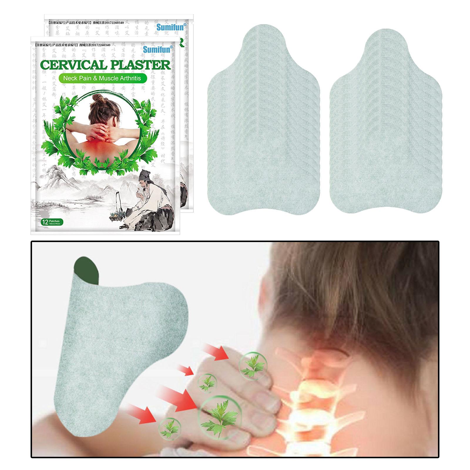 2 Bags Natural Neck Cervical Patch Relaxing Chinese Herbal Pain Plaster 5x5"