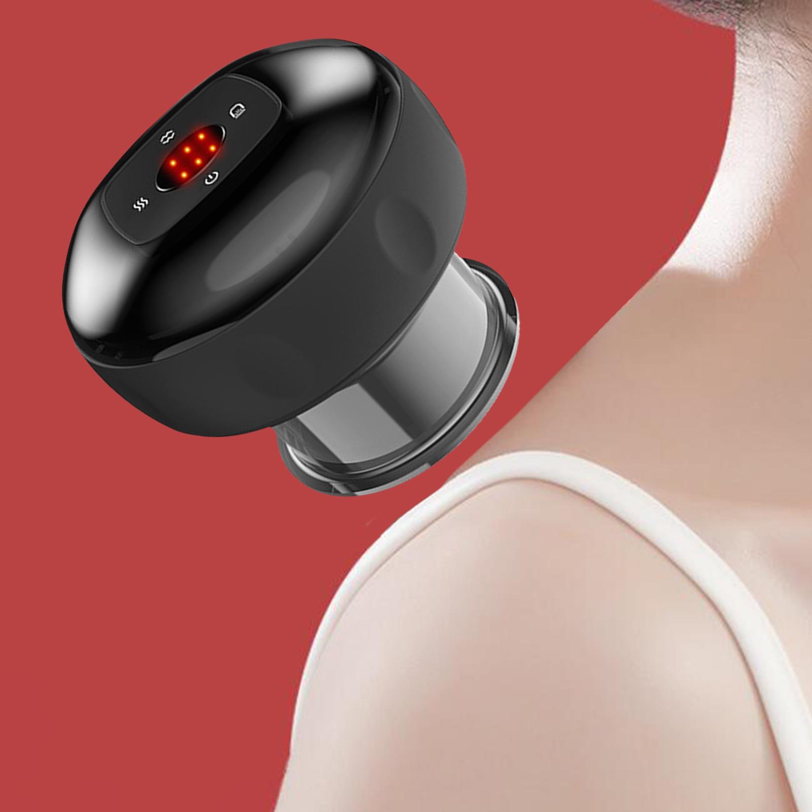 Electric Scraping Massager 6 Levels for Relaxation Body Muscle Black