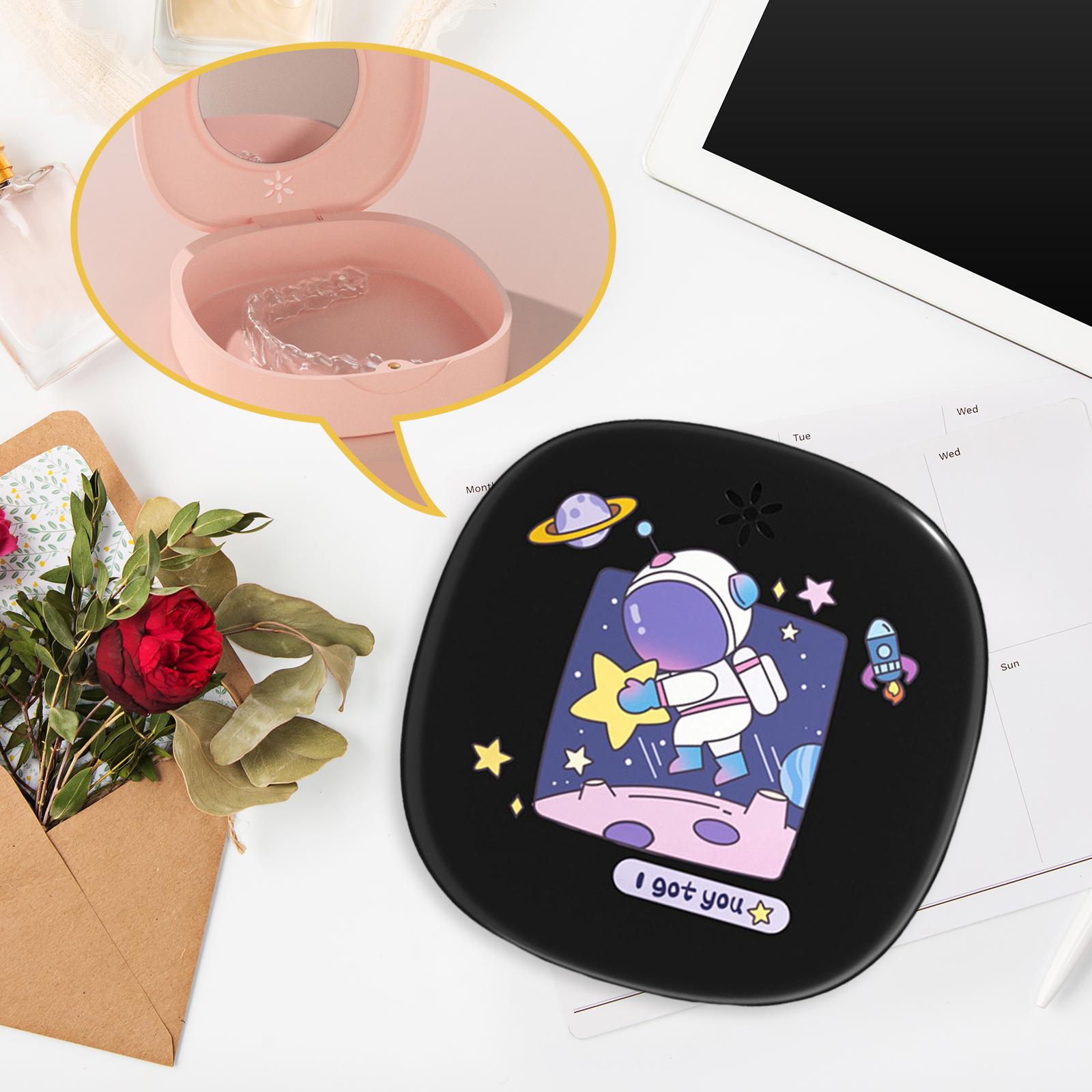 Storage Box Breathable Mouth Guard Container for Camping Trinkets Black