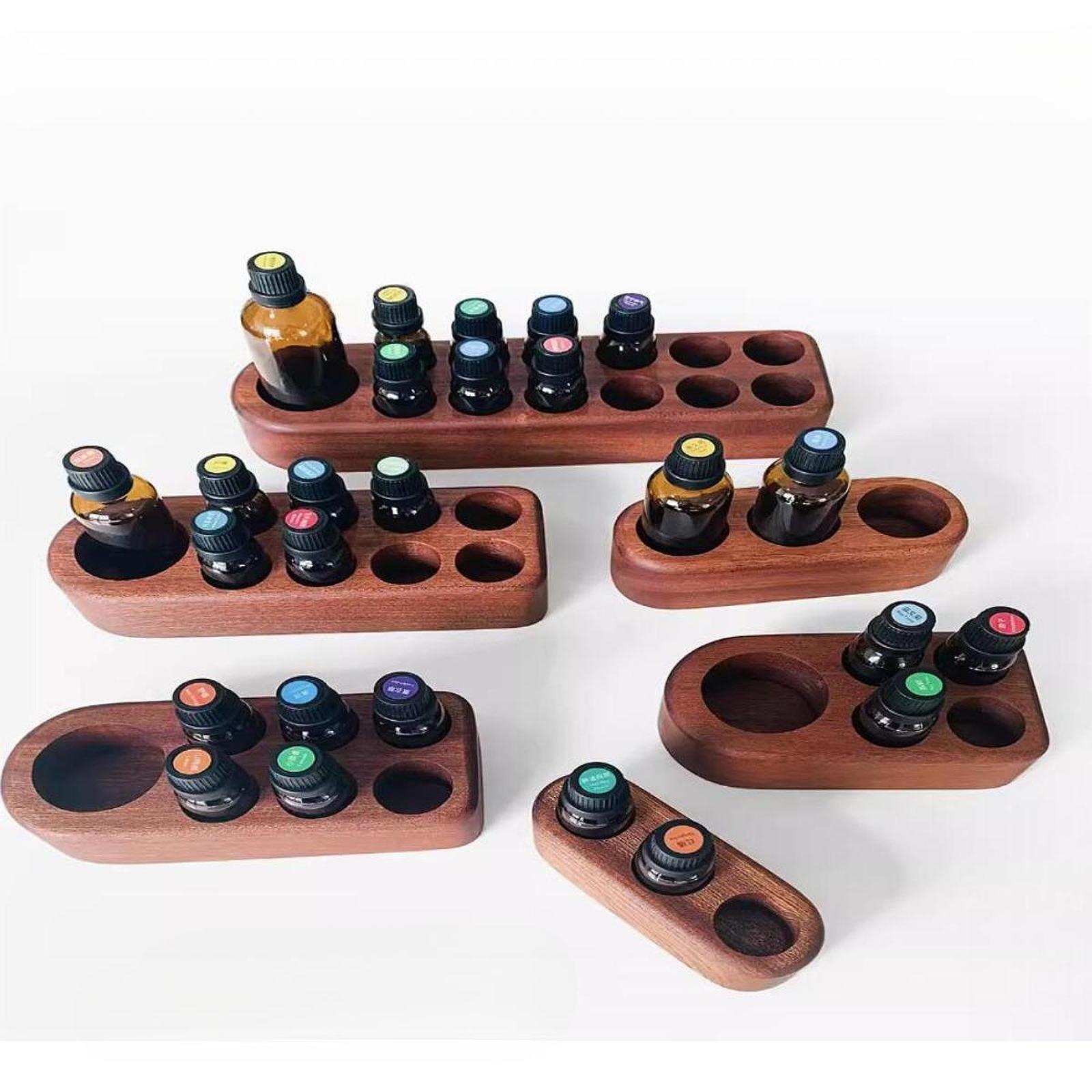 Essential Oil Rack 3 Slots Collection Shelf Tray Wooden Essential Oil Holder