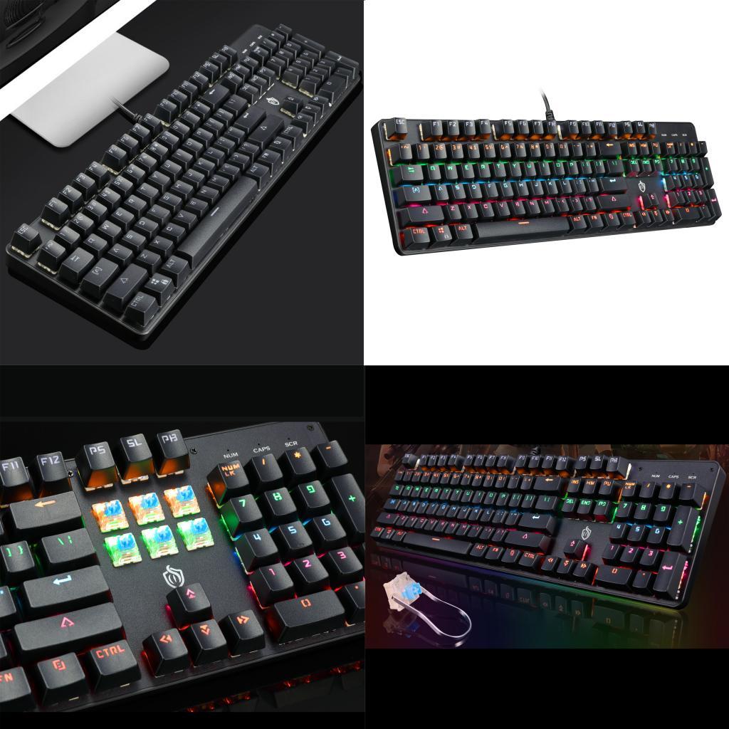 Waterproof Mechanical Keyboard 104 Anti-Ghosting Optical Switch LED Backlit