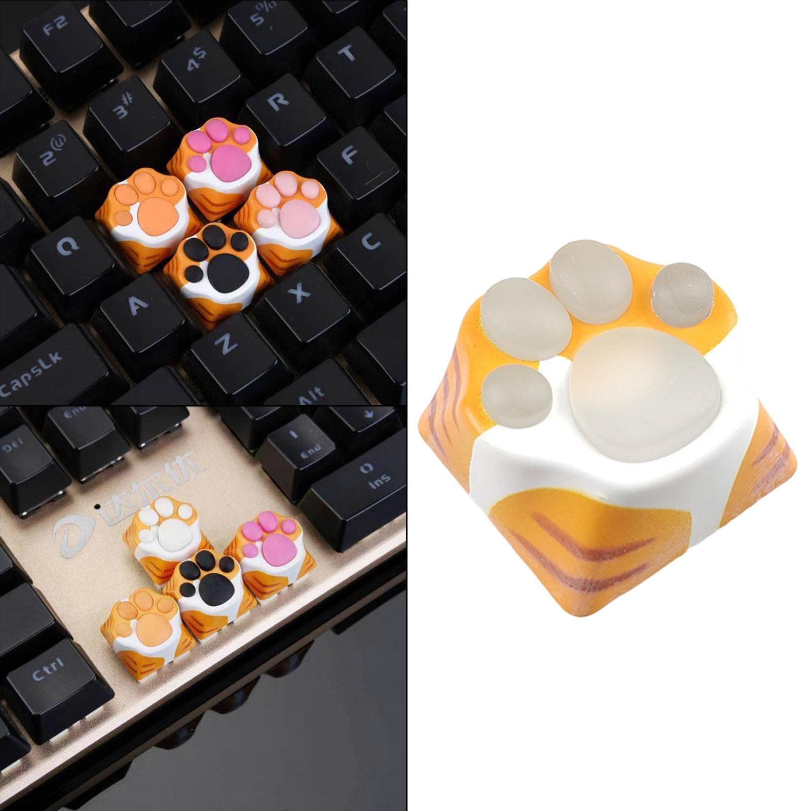 Metal Keycaps for Keyset Keyboard Cute Creative Gaming White Yellow Clear