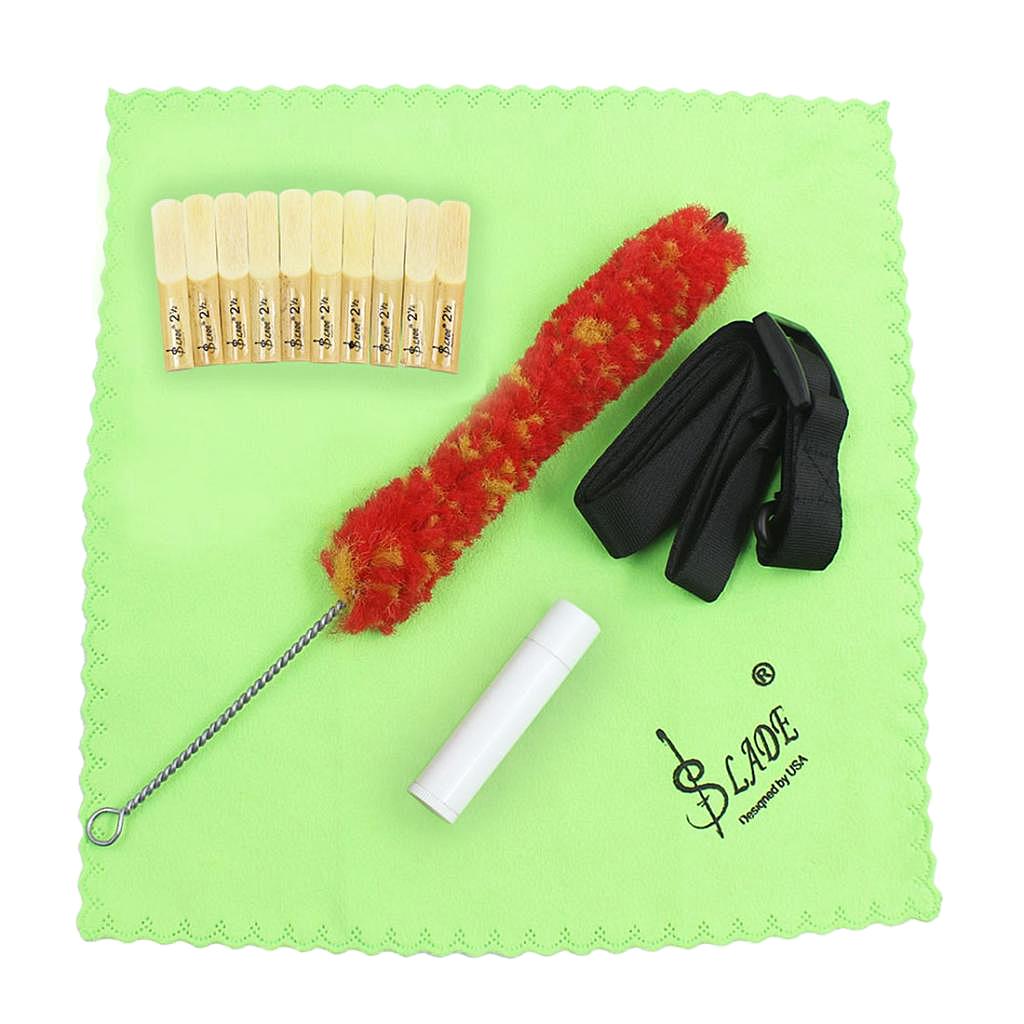 Clarinet Cleaning Maintenance Kit Adjutable Neck Strap Bamboo Reed Cleaning Cloth Brush