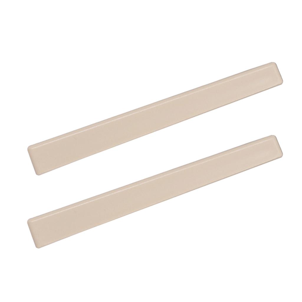 2 Pcs Plastic Classical Guitar Bridge Nut Replacement Parts 80x3x9.3mm