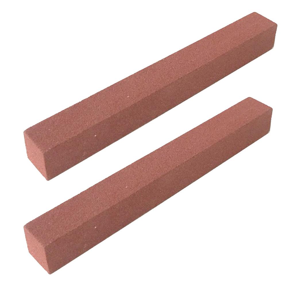 2 Pieces Grind Stone Sanding Polishing Beam for Guitar Bass Red