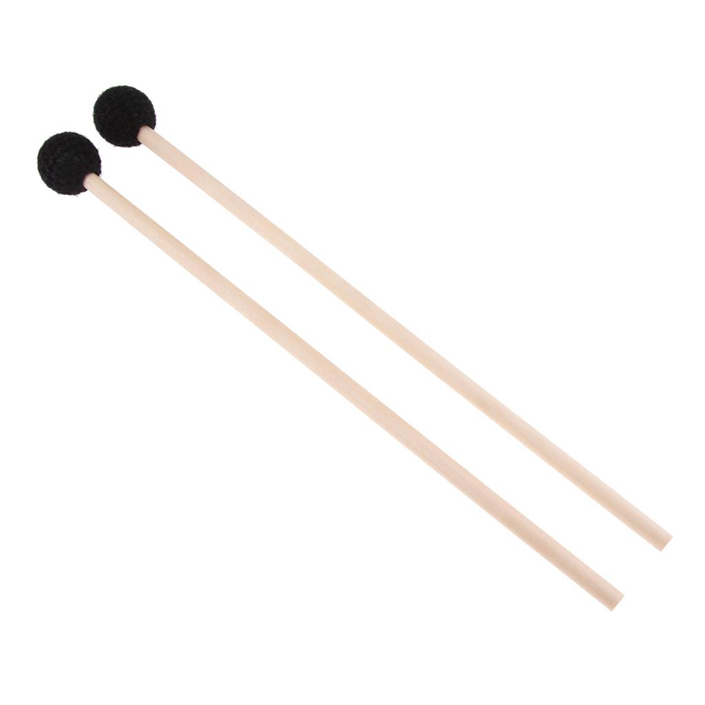 1 Pair Tongue Drum Sticks Mallets Beaters White_Wood