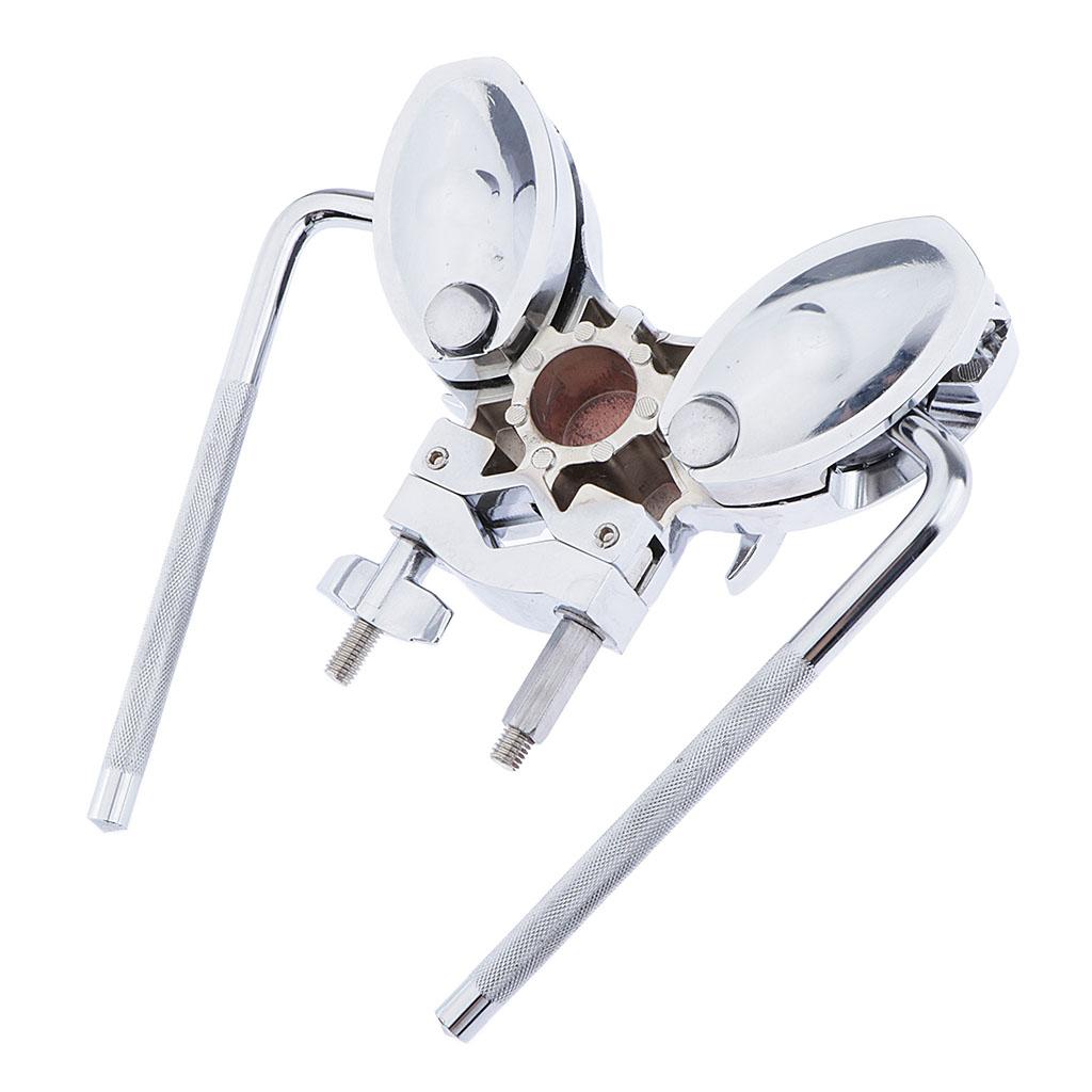 Drum Clamps Double Tom Holder Stand Drums Percussion Part Accessory Silver