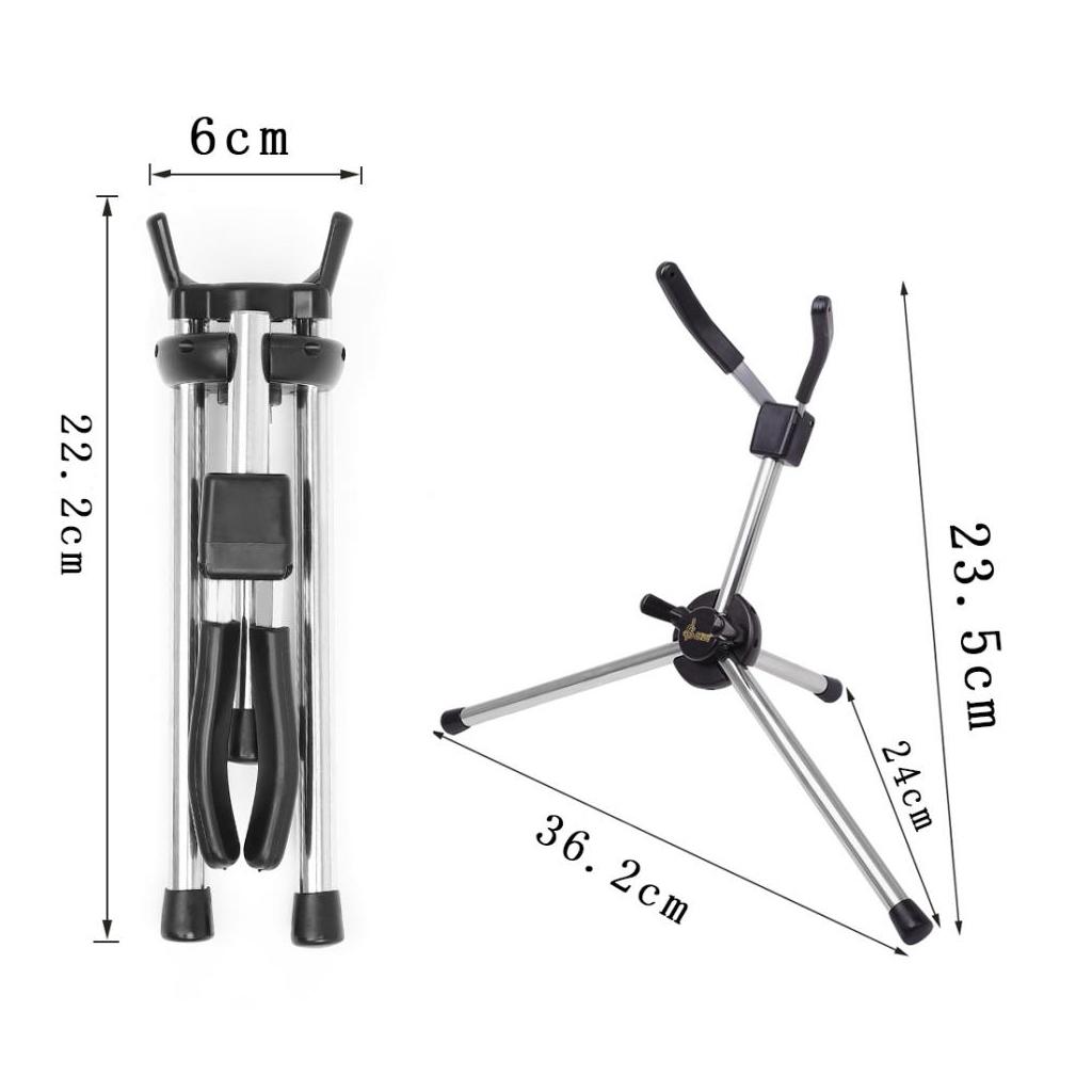 Portable Soprano Saxophone Stand Foldable Folding Rubber Feet Anti-slip