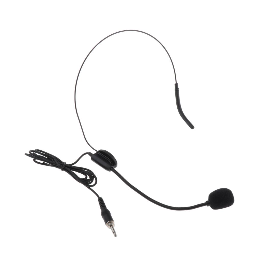 2pcs Microphone Headset 1/8" (3.5mm) for Speakers Bodypack Transmitter