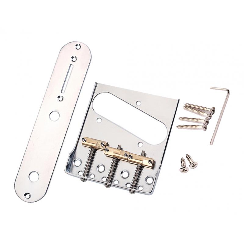 Guitar Bridge Chrome Half Side Saddle Bridge Fixed Bridge Replacement Part