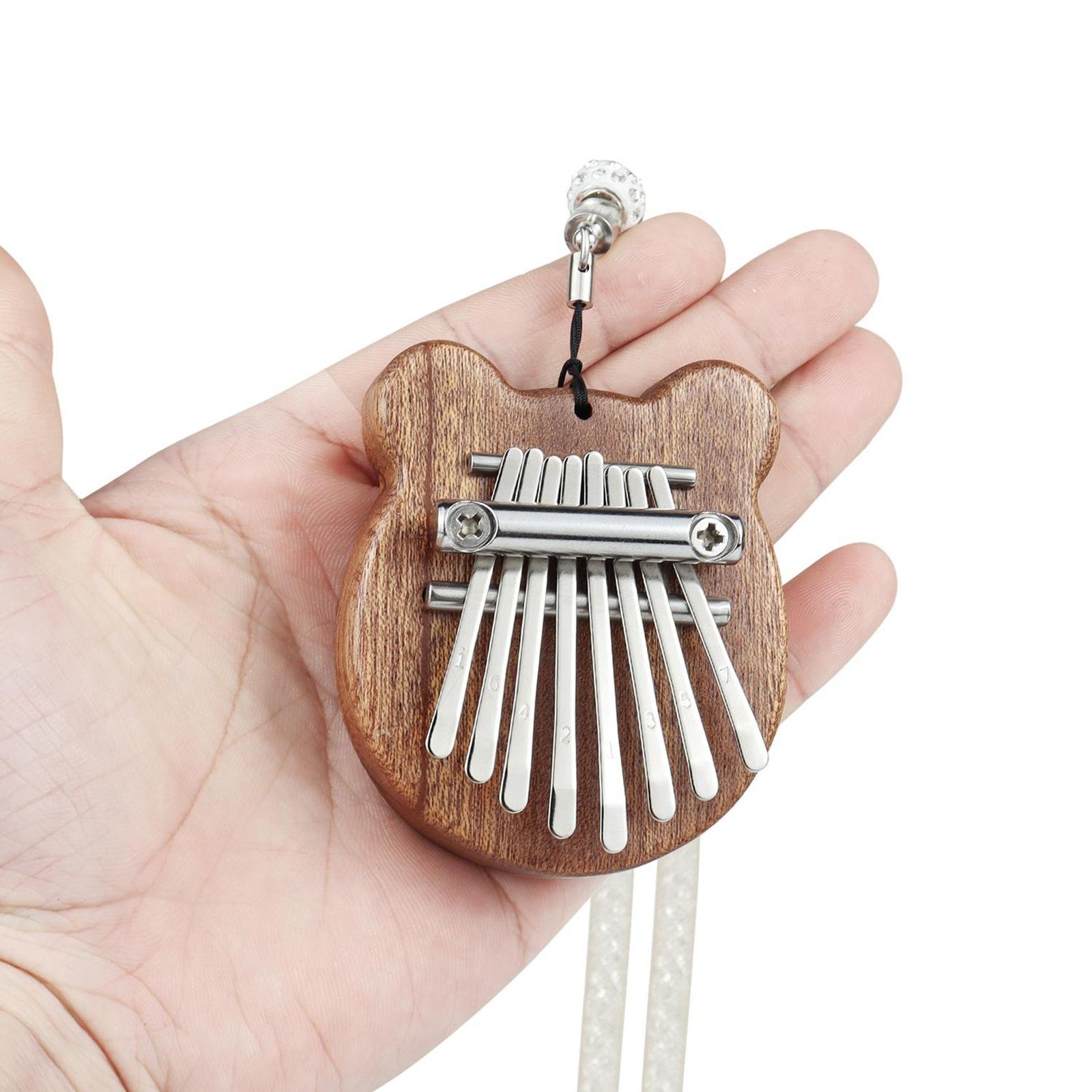 8 Keys Kalimba Mini Thumb Piano Finger Mahogany Percussion Pocket Musical