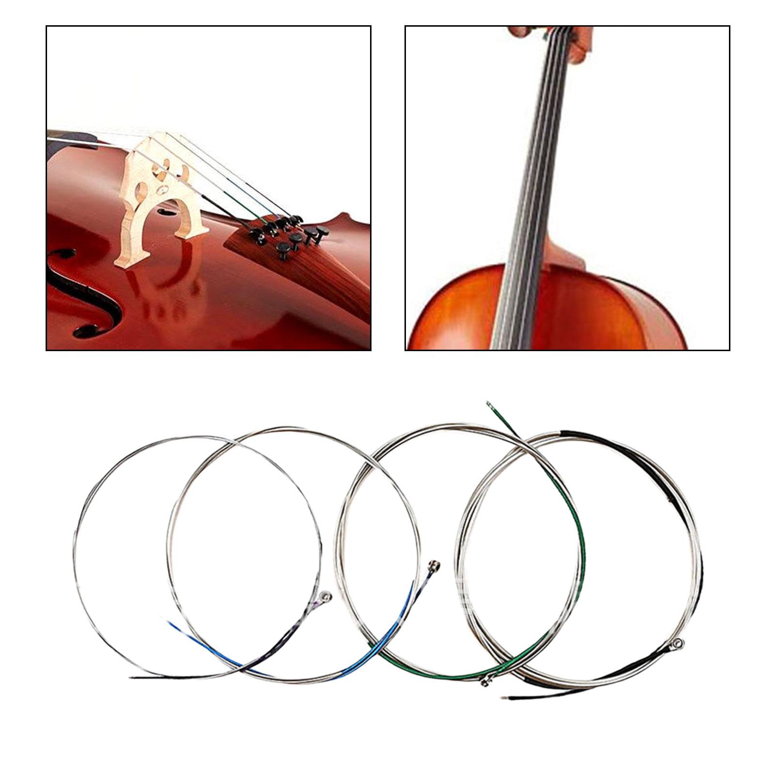 1 Set Cello Strings Metal Durable DIY Supplies for Beginners Enthusiasts