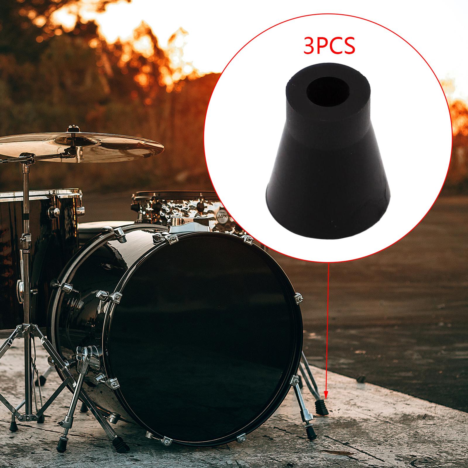 3 Pieces Drum Feet Slipcover Drum Hardware Replacement Percussion Instrument Style C
