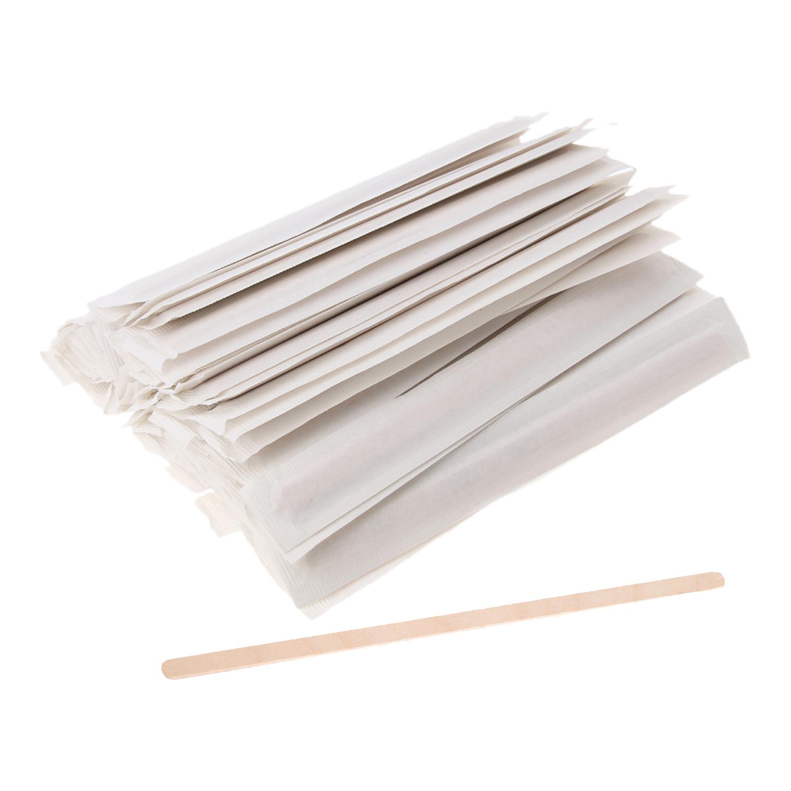 100 Pcs 140mm Disposable Wooden Coffee Stirrer For Hot Cold Drink Beverage 5.5'' of 100% Pure Birch Wood