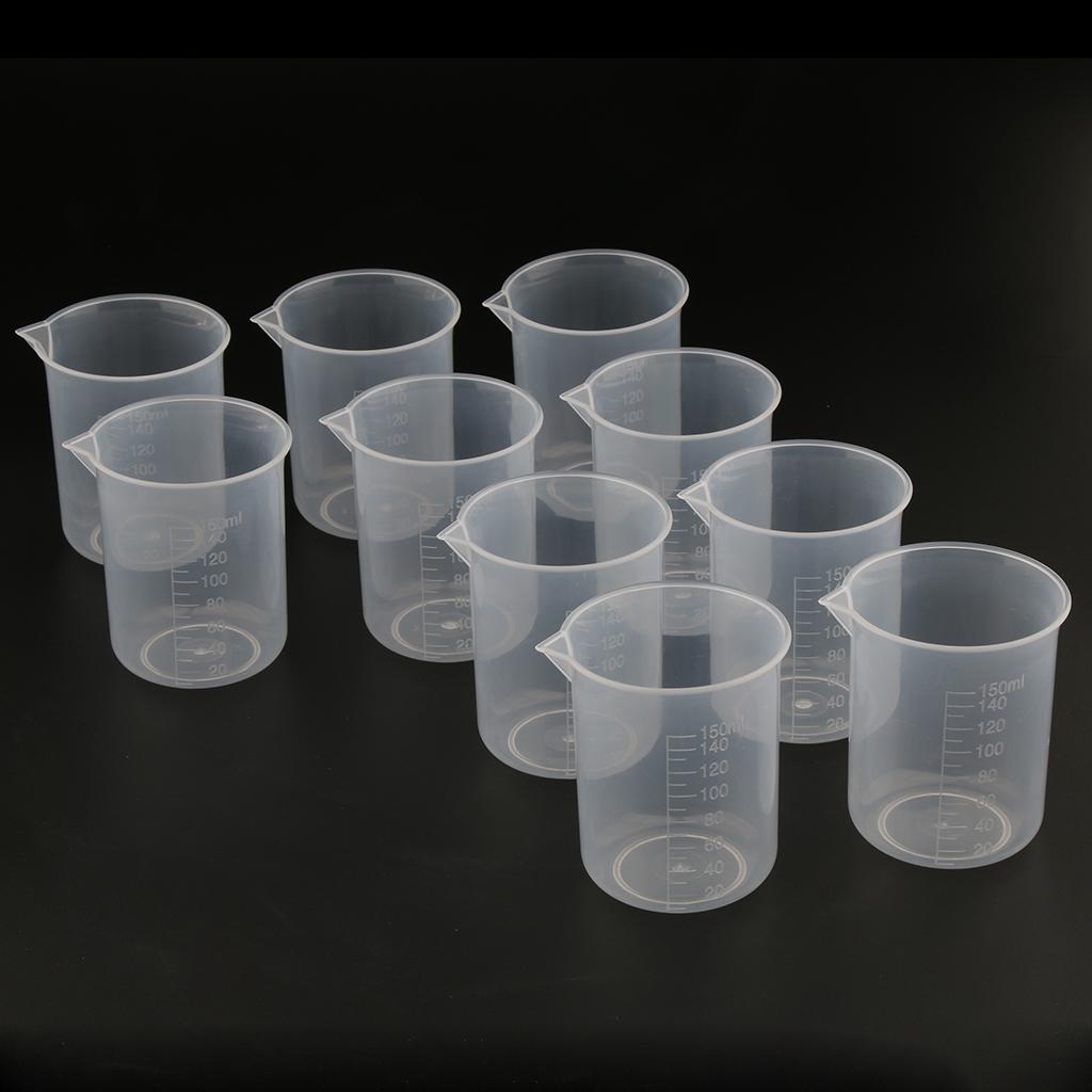 10x klar Messbecher graduierte Messbecher Laborgerät Hitzebeständige | eBay