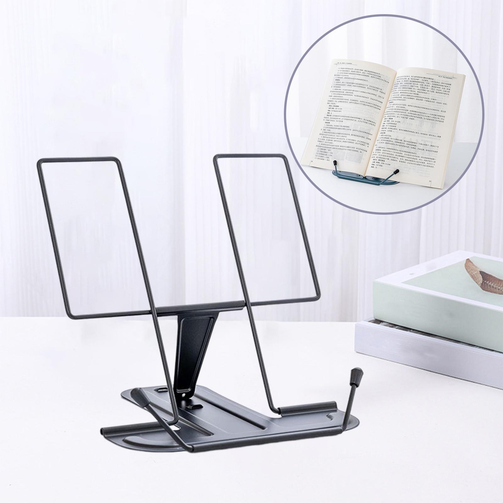 Portable Cookbook Holder Organizer Display Lightweight for Reading Cookbooks Black