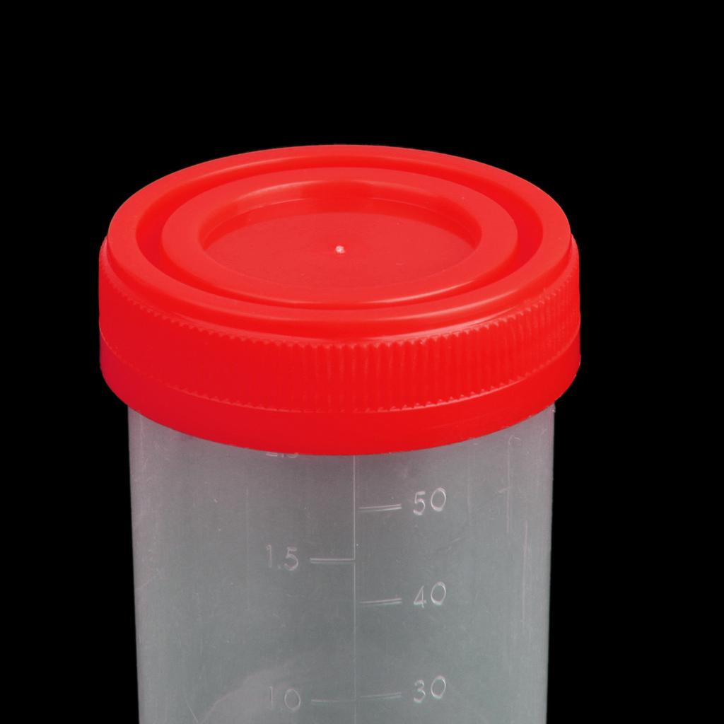10pcs 40ml+60ml Lab Graduated Measuring Specimen Cup Container with Lid