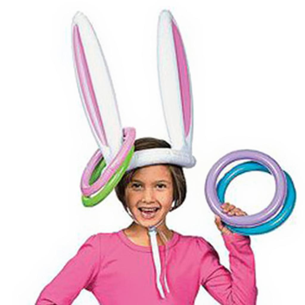 Inflatable Easter Bunny Ears Rabbit hat Ring Toss party Game by FUN 