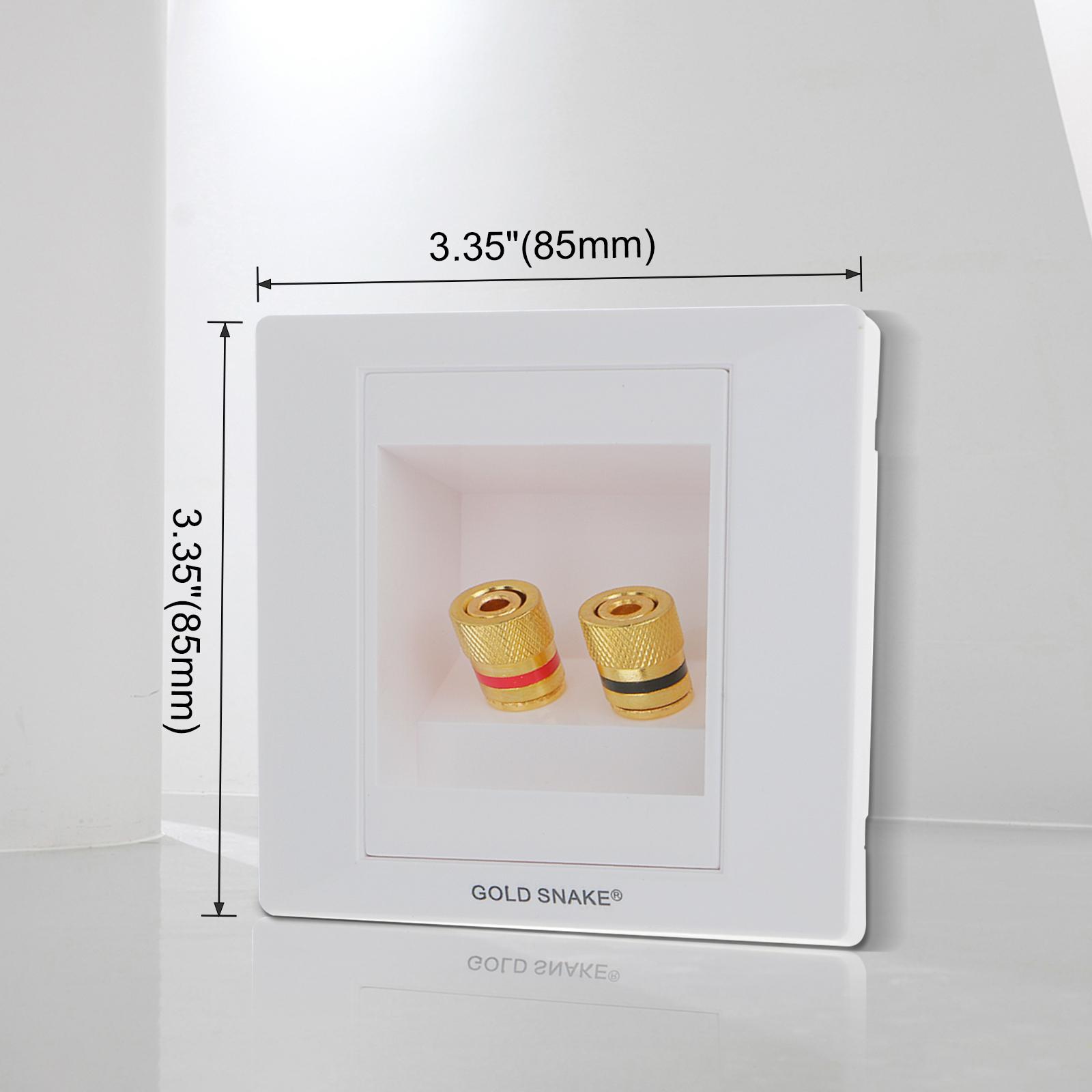 12x2 Binding Post Banana Plug Audio Wall Face Plate 85mm