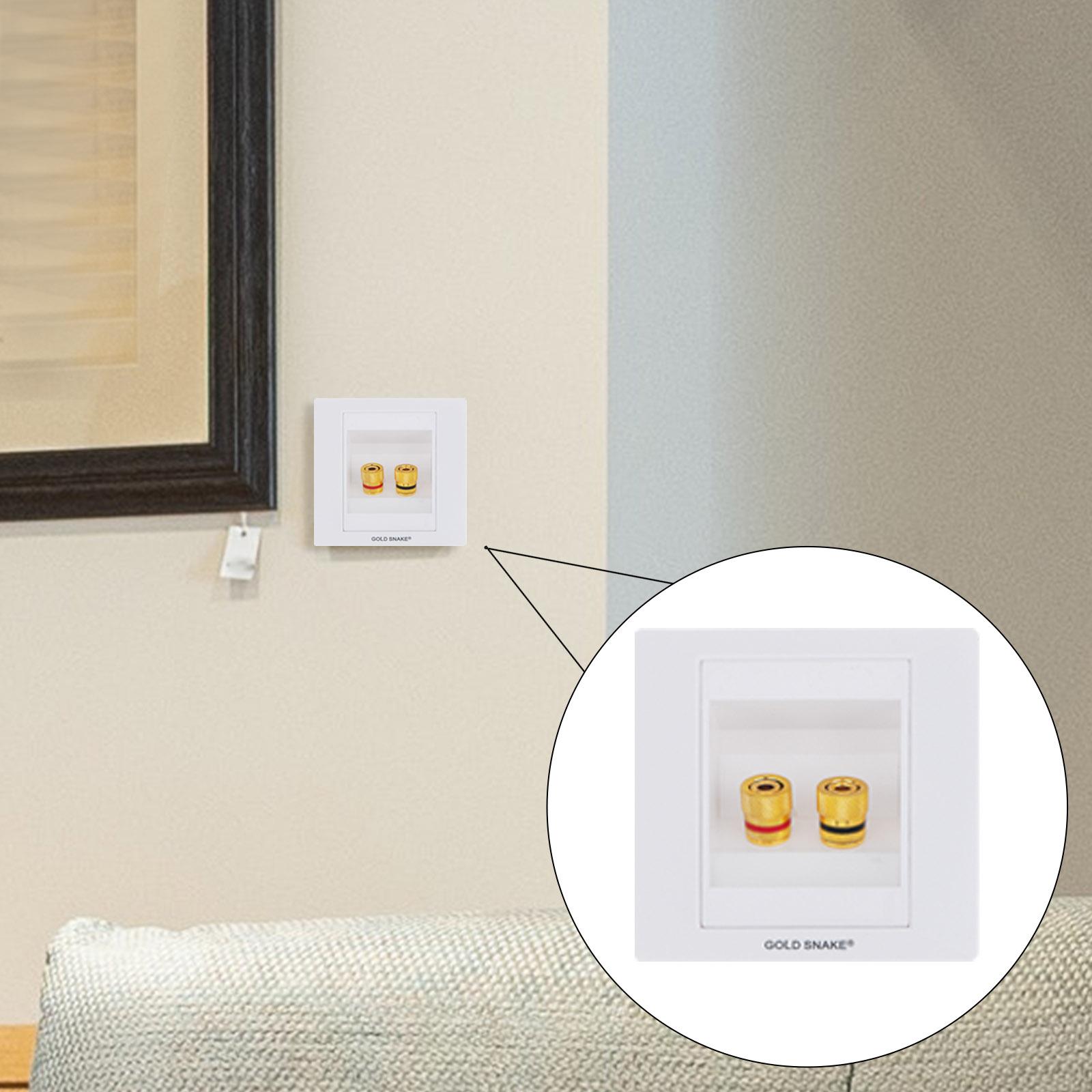 7x2 Binding Post Banana Plug Audio Wall Face Plate 85mm