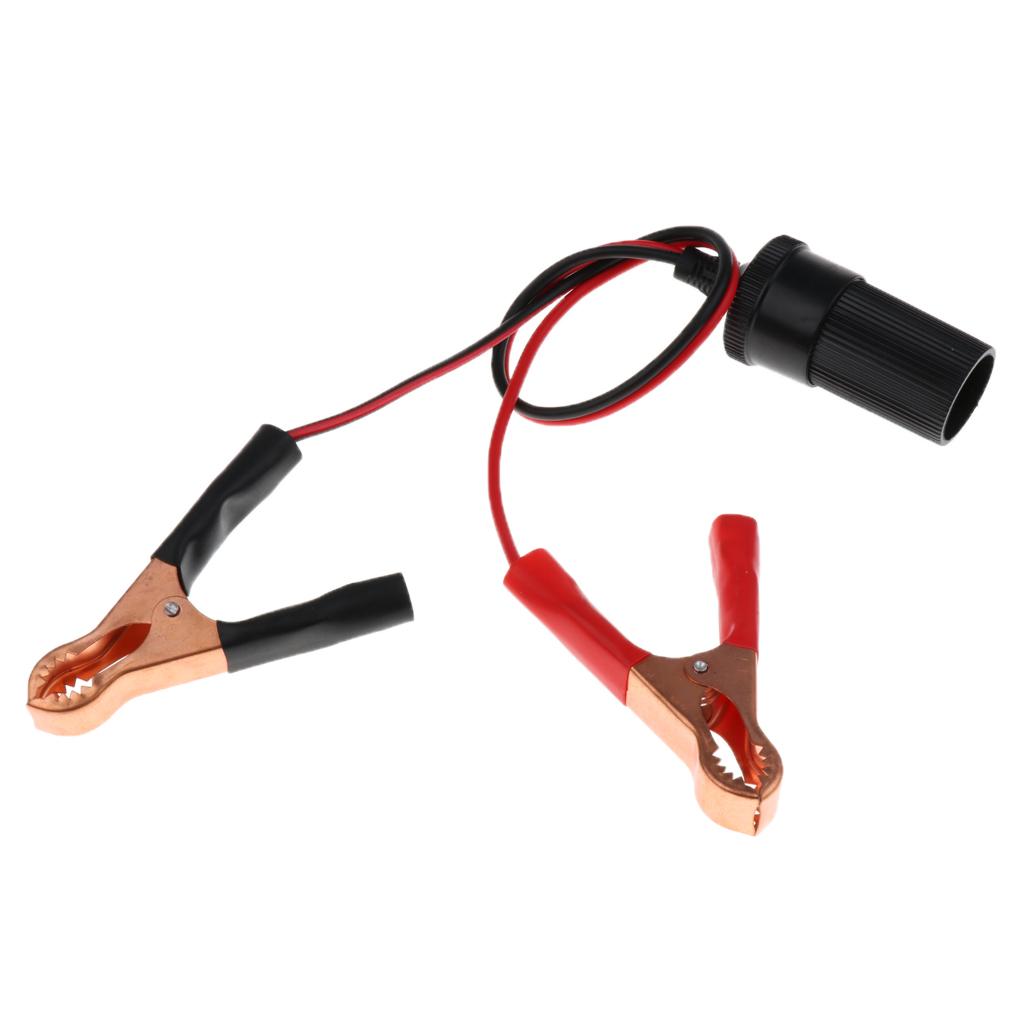 4xCar 50A Battery Copper Alligator Crocodile Clip Cigarette Lighter Socket