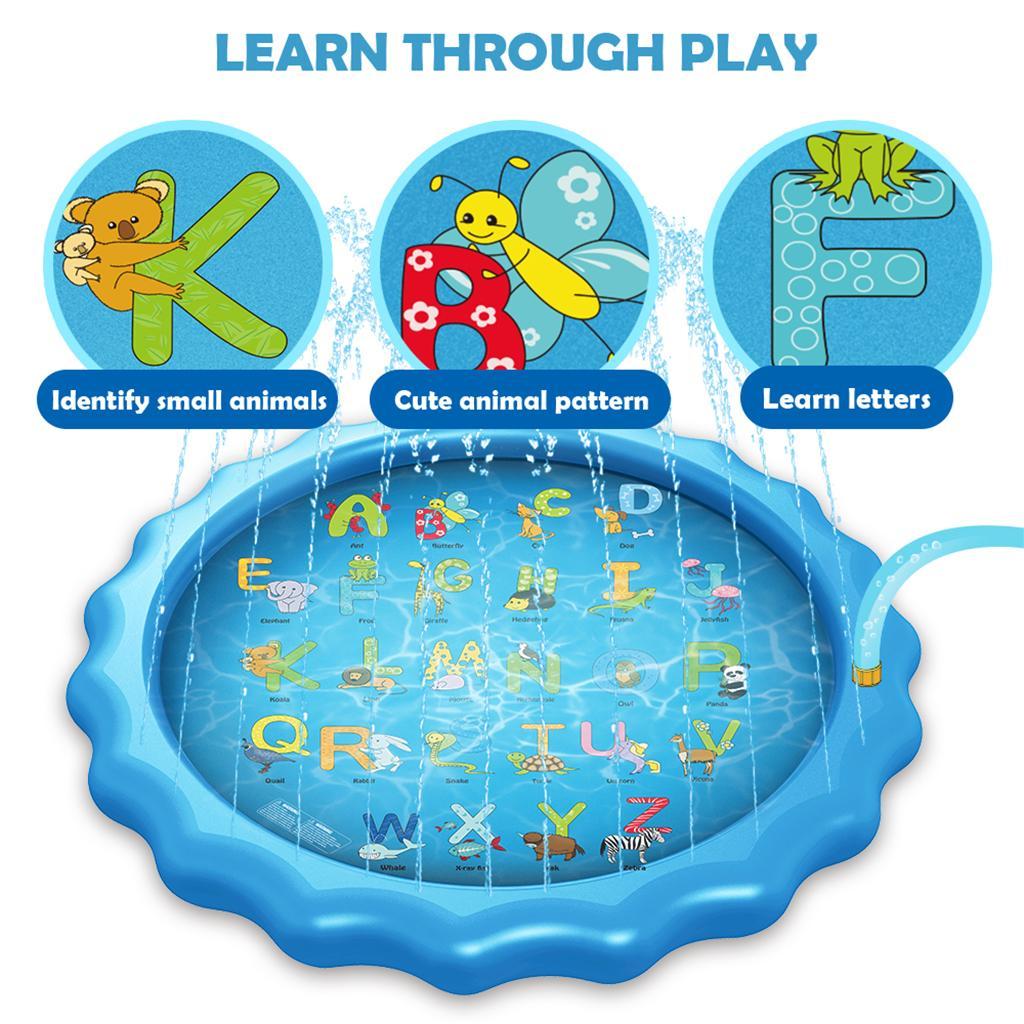  Round Splash Pad Mat Water Toys for Kids Style_B
