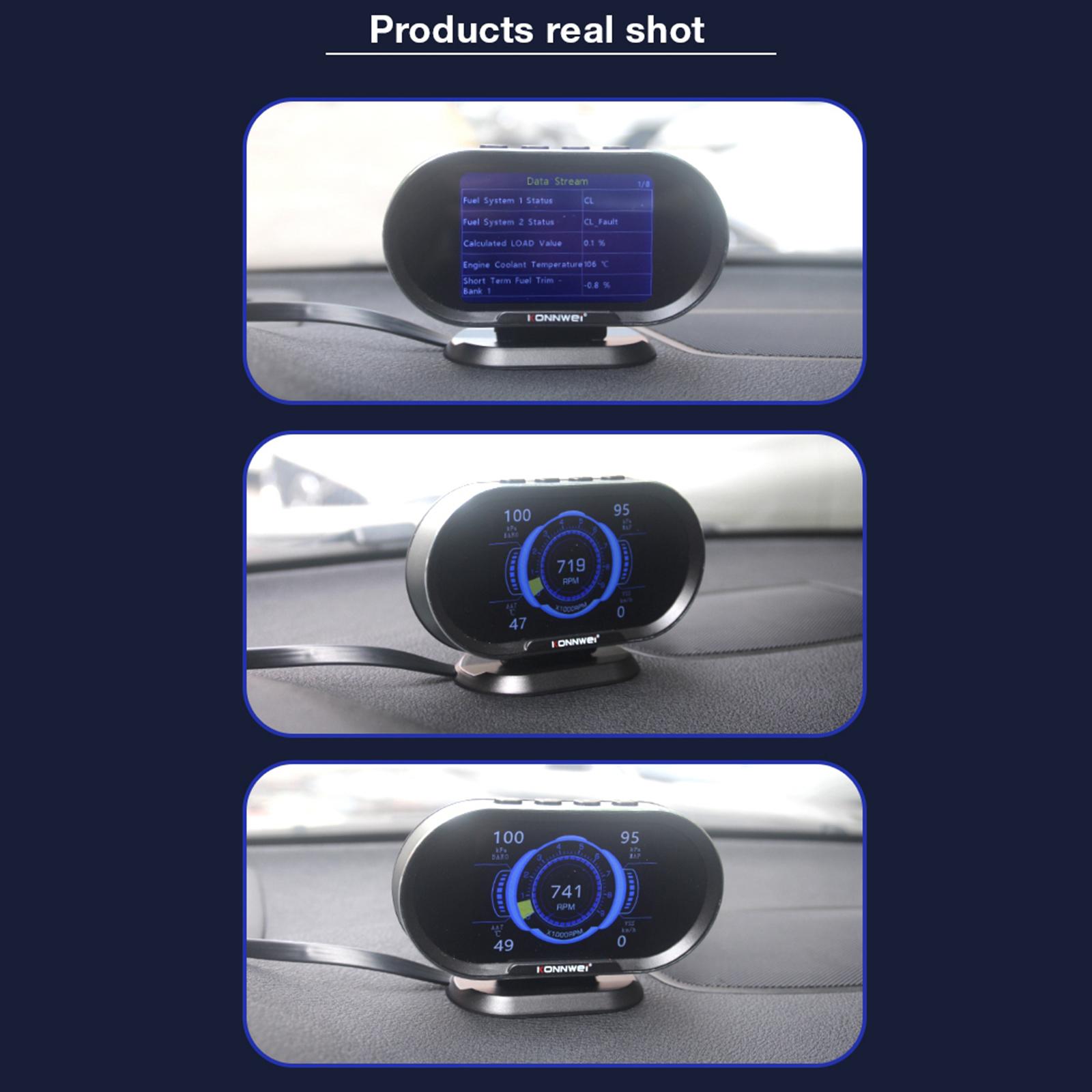 Car HUD Display Digital Displays Speed Projector for OBD II Enabled Vehicles
