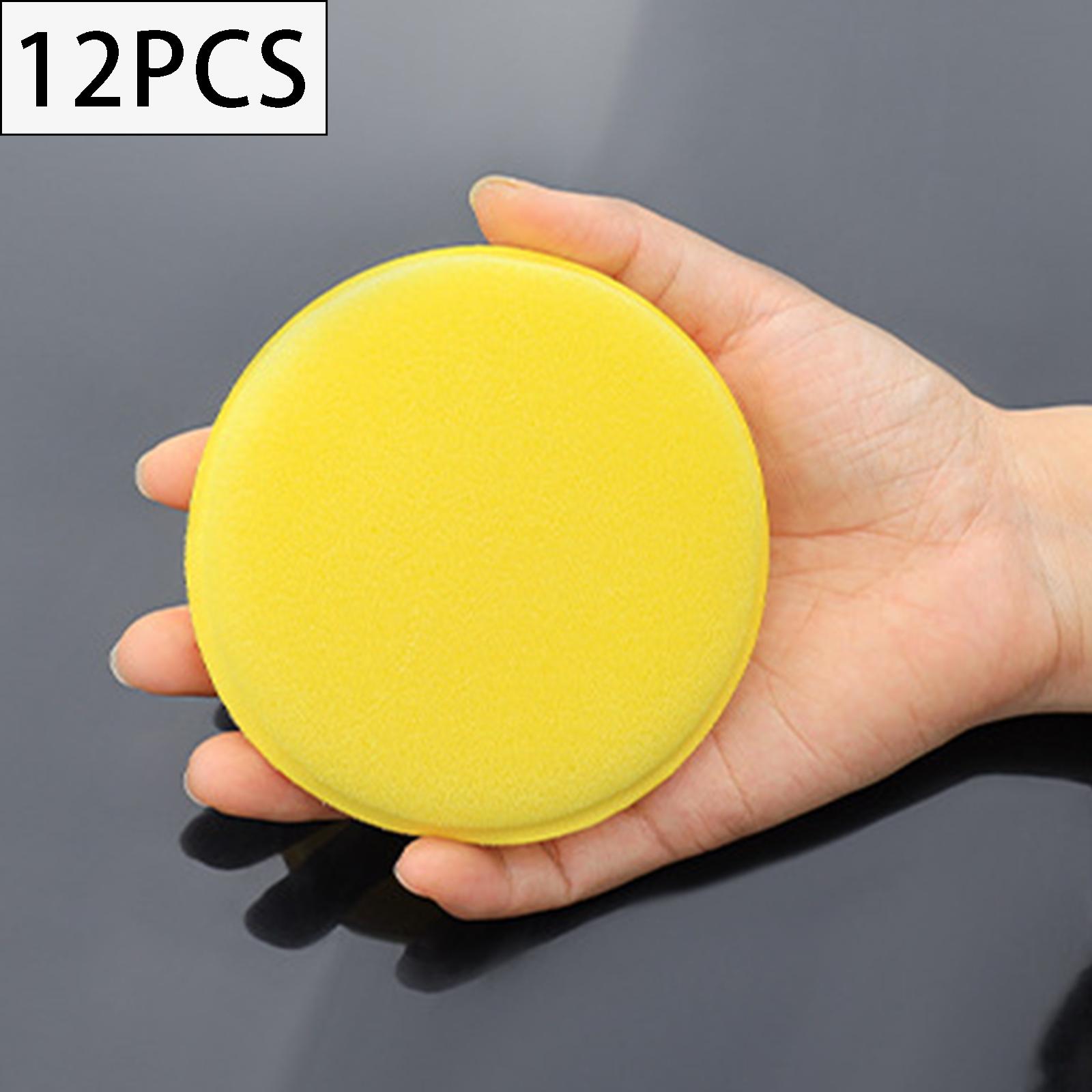 12 Pieces 4inch Foam Sponge Buffing Kits for Automobiles Yachts Car