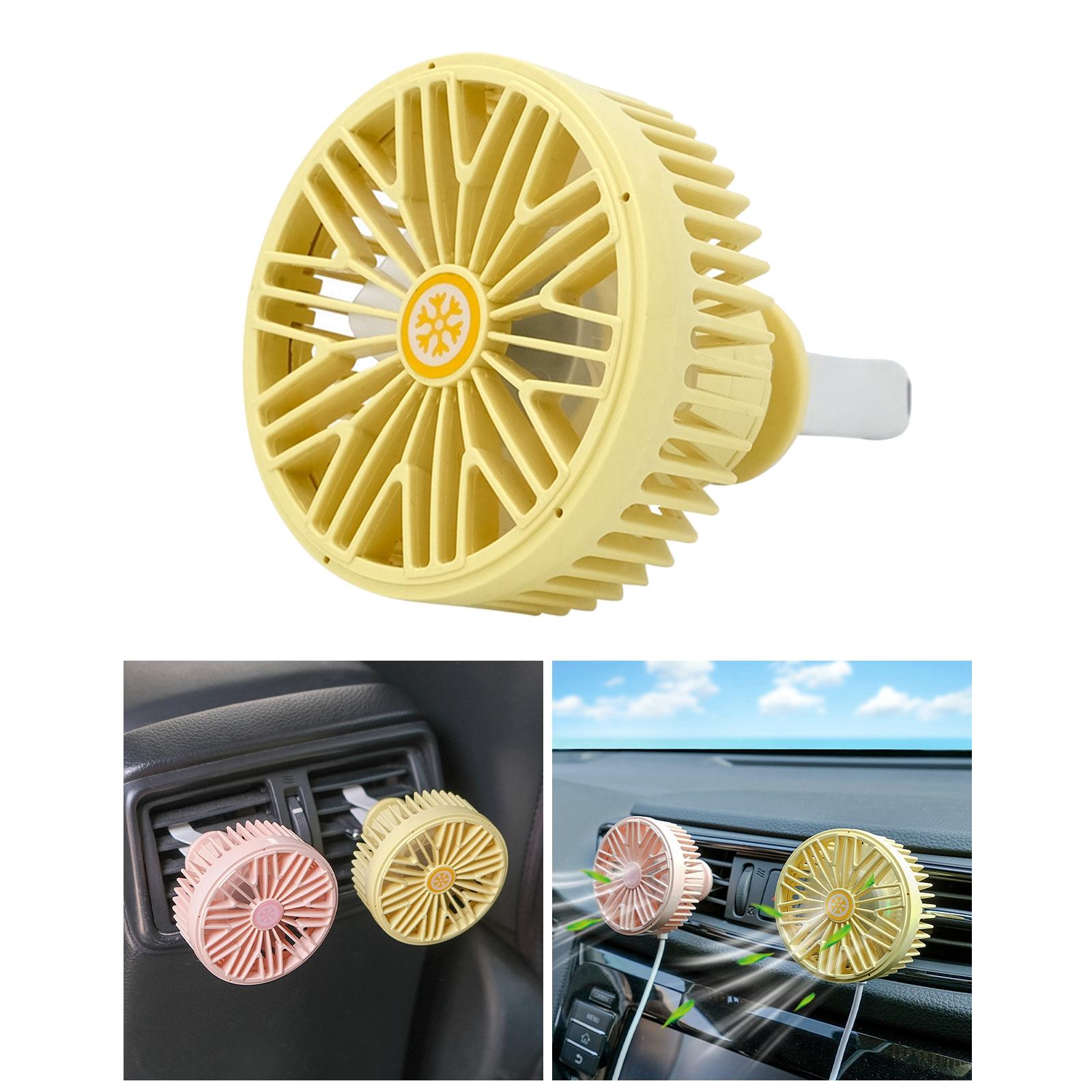 Vehicle Car Cooling Fan Vent Clip Fan 360 Rotation Firmly Installed Premium