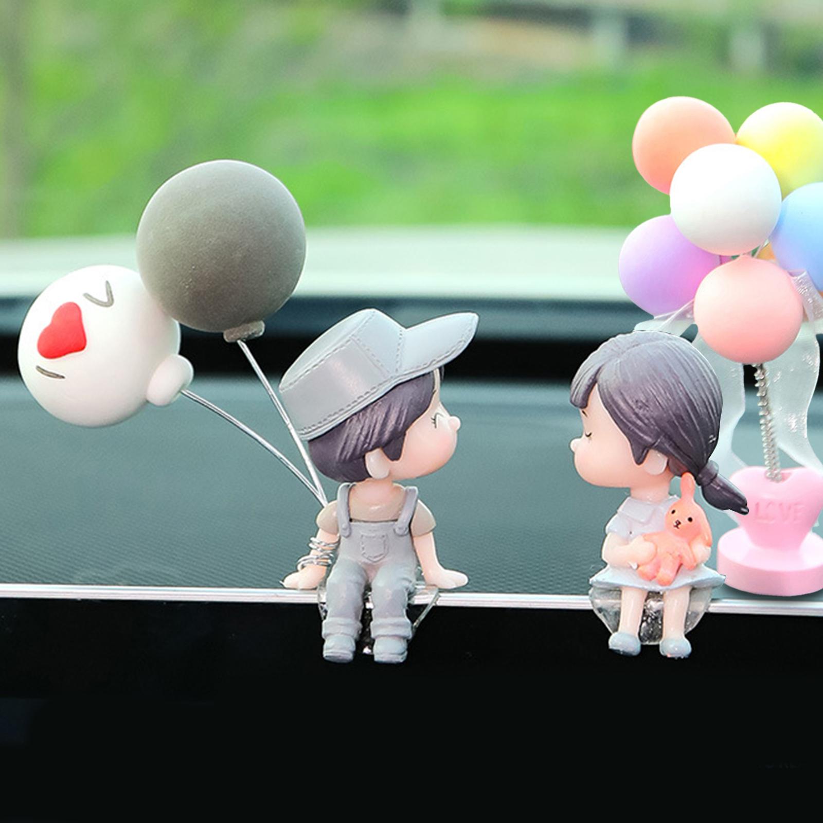 Car Dashboard Decorations Couple Doll Accessories for Home Women Office  Grey Couple Doll 