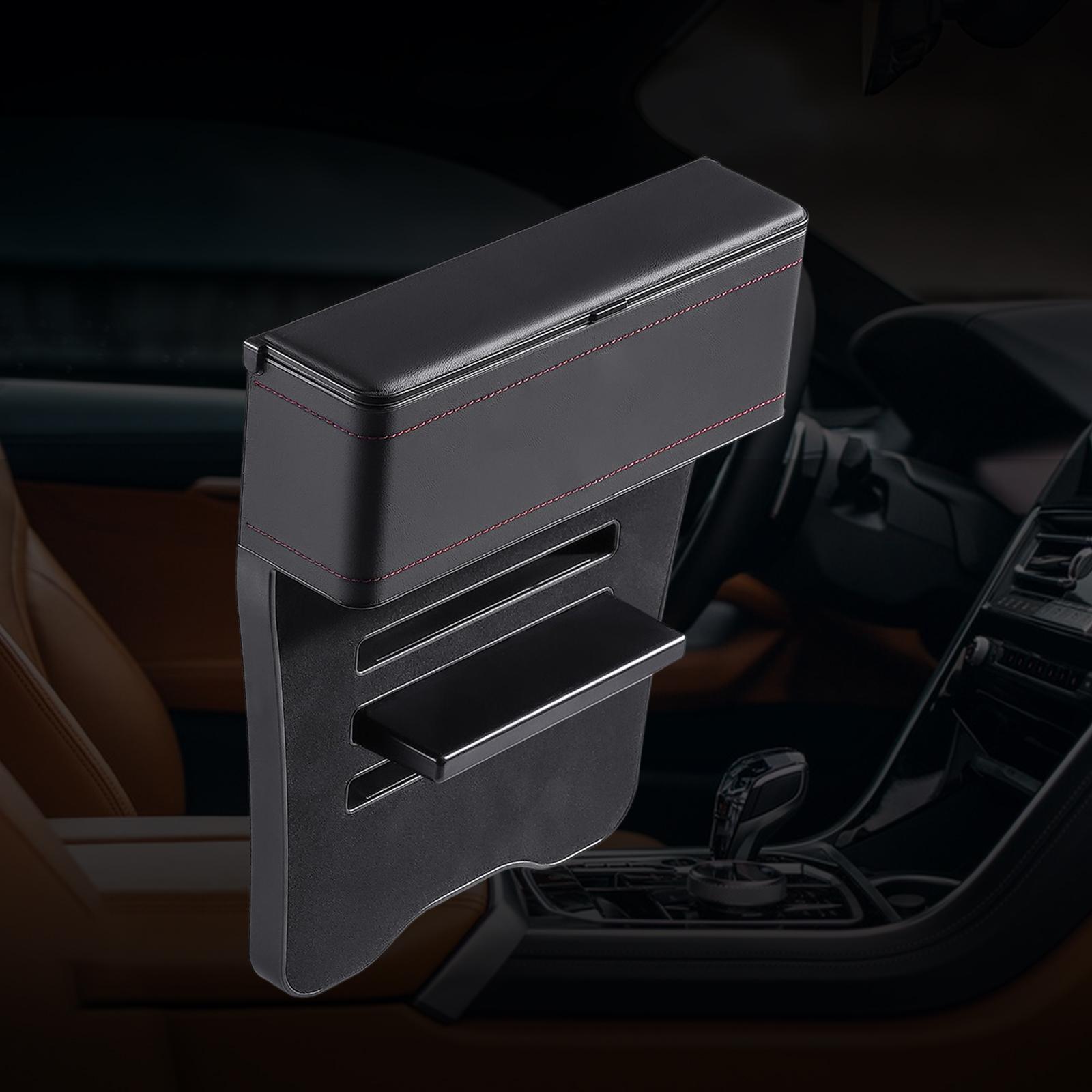 Car Seat Gap Filler Multifunction High Capacity Pocket for Cards Phones Black