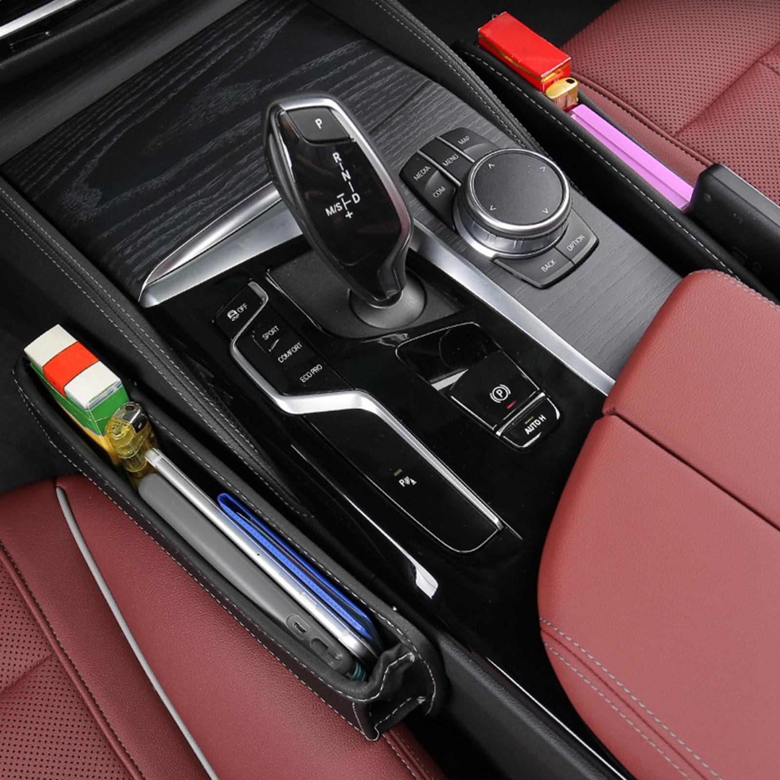 Car Seat Gap Organizer Universal Car Seat Pocket for Keys Wallet Phones Black