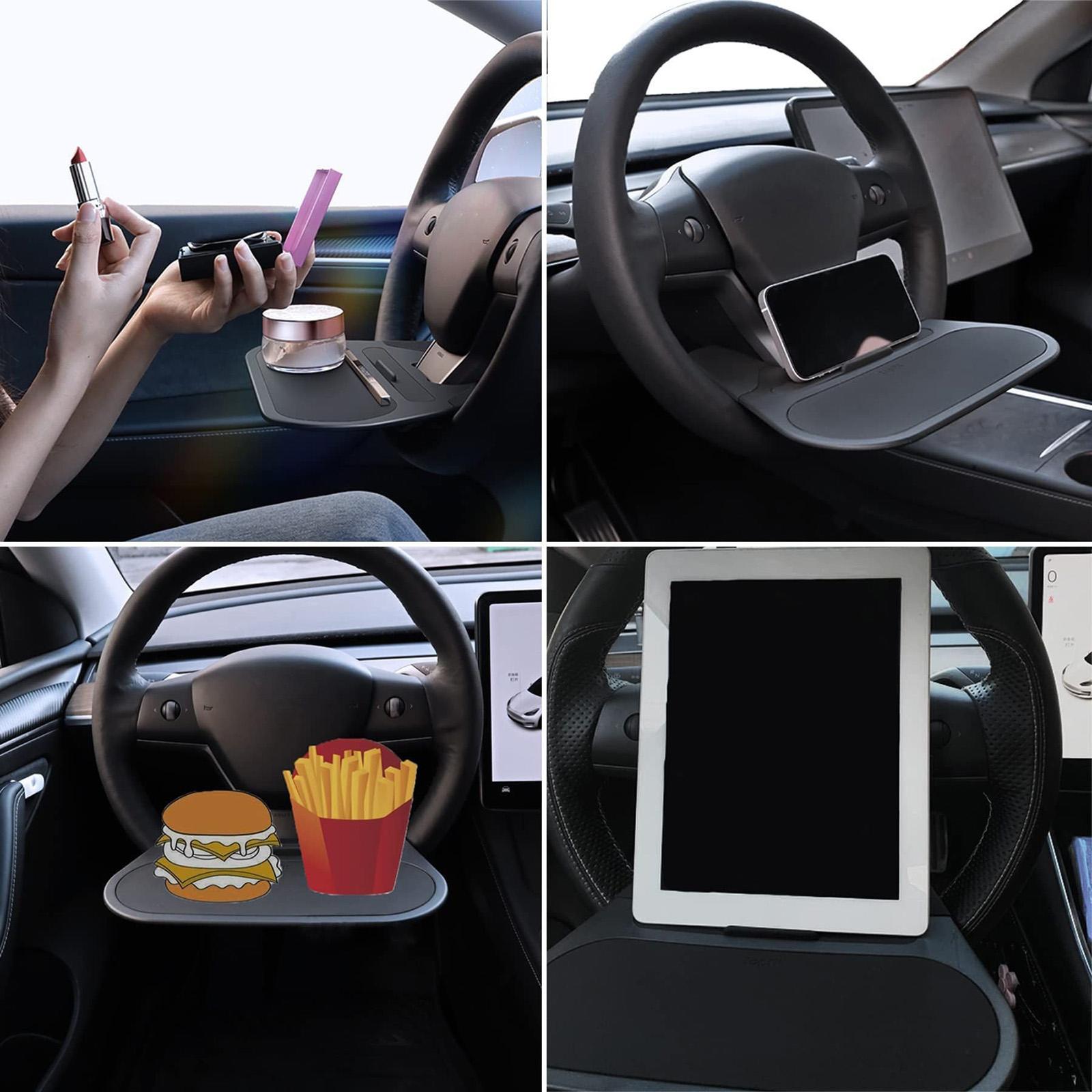 Steering Wheel Tray Easy Installation Car Food Tray for Tesla Model 3 Y