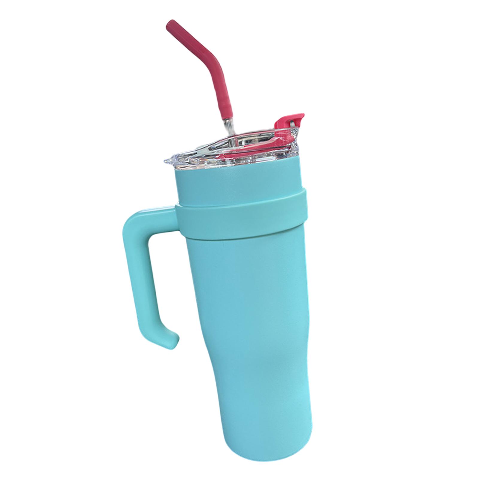 Insulated Sippy Cup with Straw and Lid Coffee Travel Mug for Car ,Travel Blue