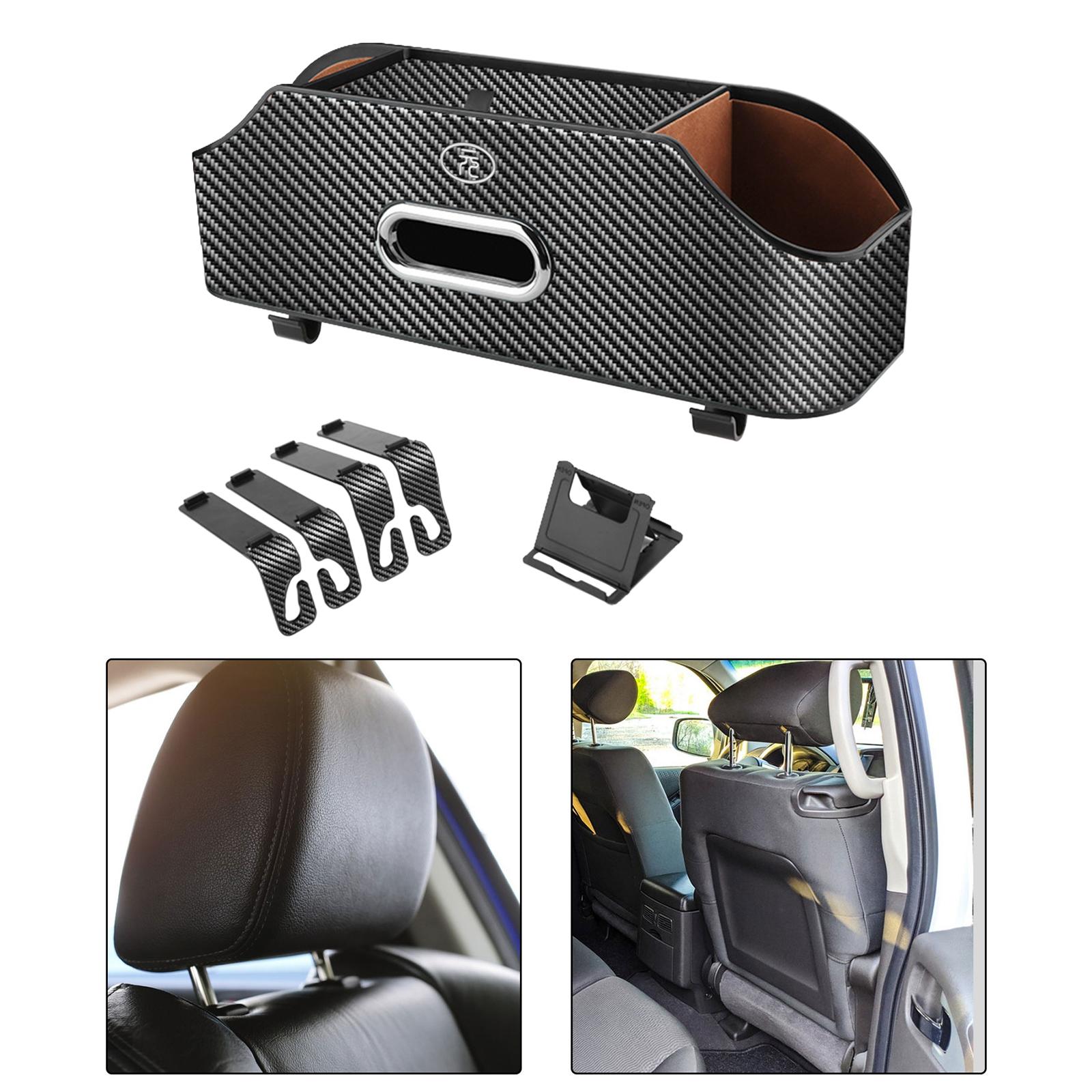 Car Seat Back Tissue Box Car Backseat Organizer for Vehicle Toys Travel