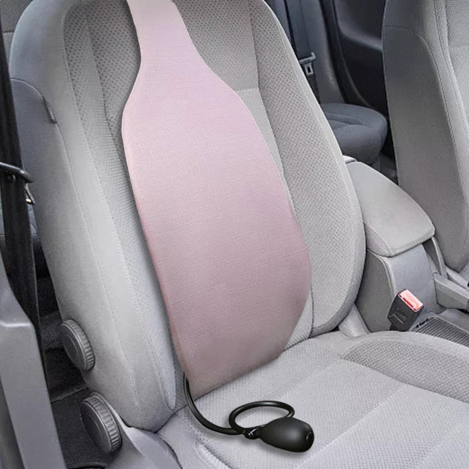 Inflatable Support Pillow Back Cushion for Long Sitting Computer pink
