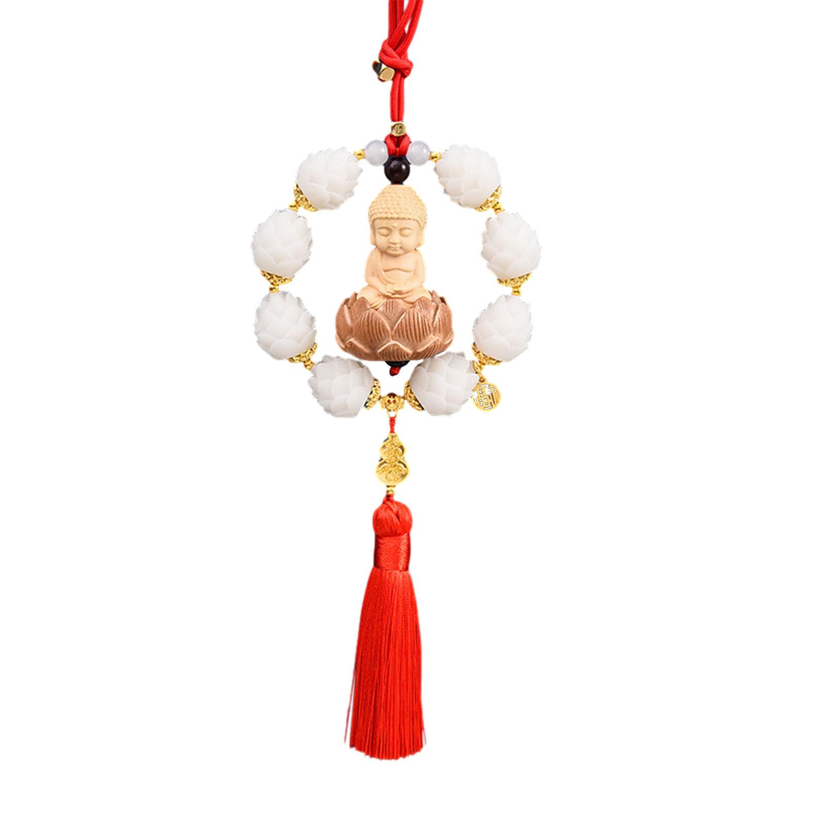 Buddha Car Pendant Red