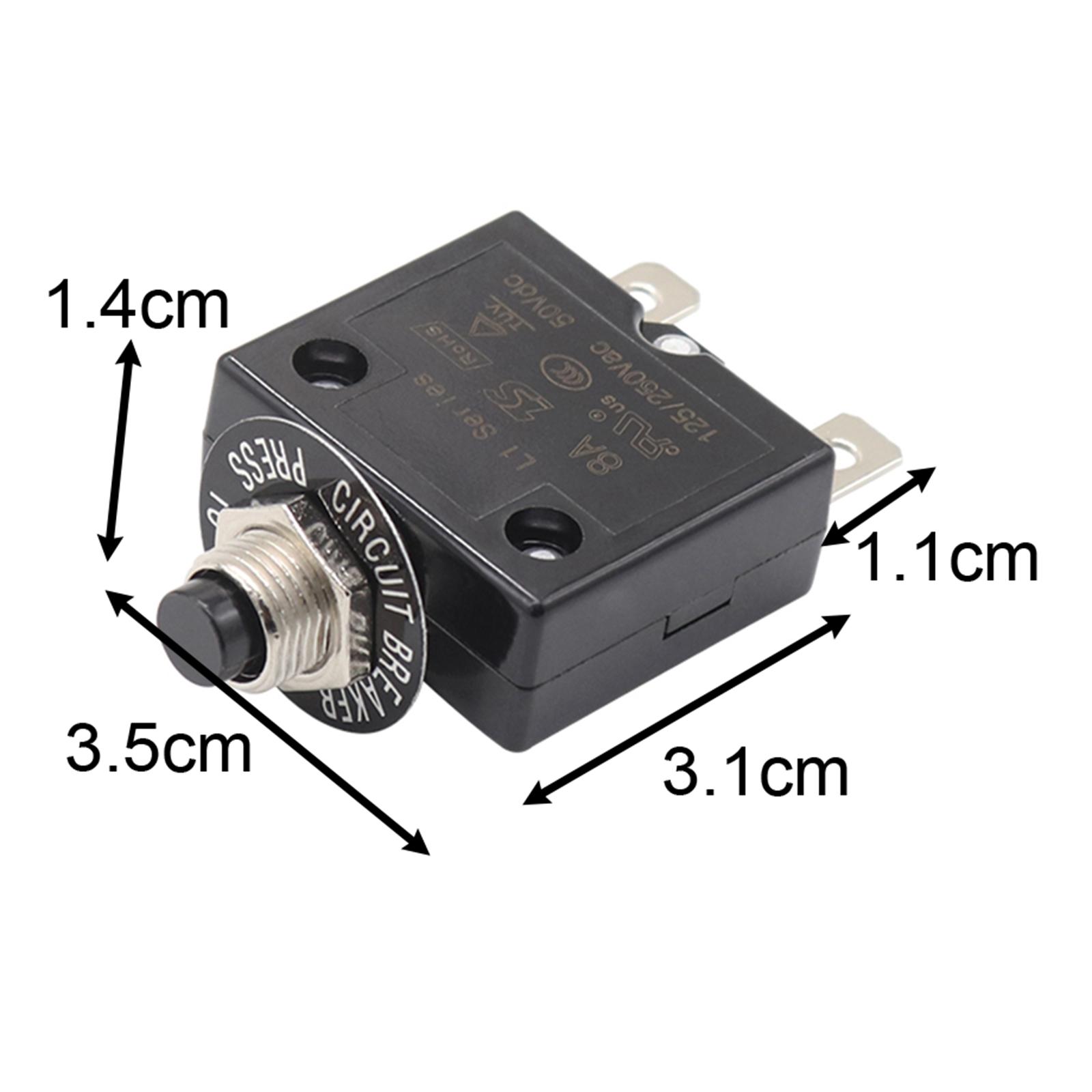 Thermal Circuit Breaker Push Button Compact for Car Automotive Trolling