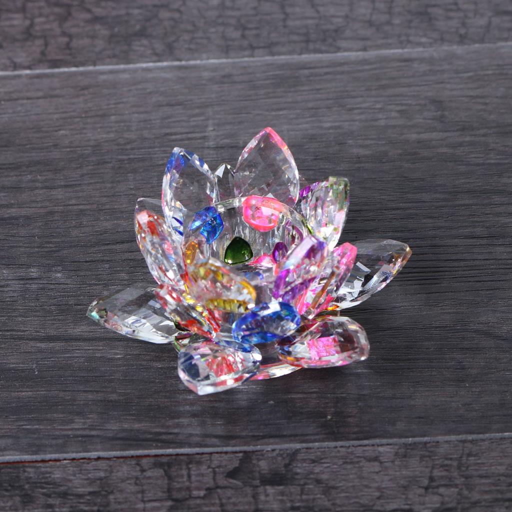 Crystal Lotus Flower Candle Holder Collectible Figurine ...