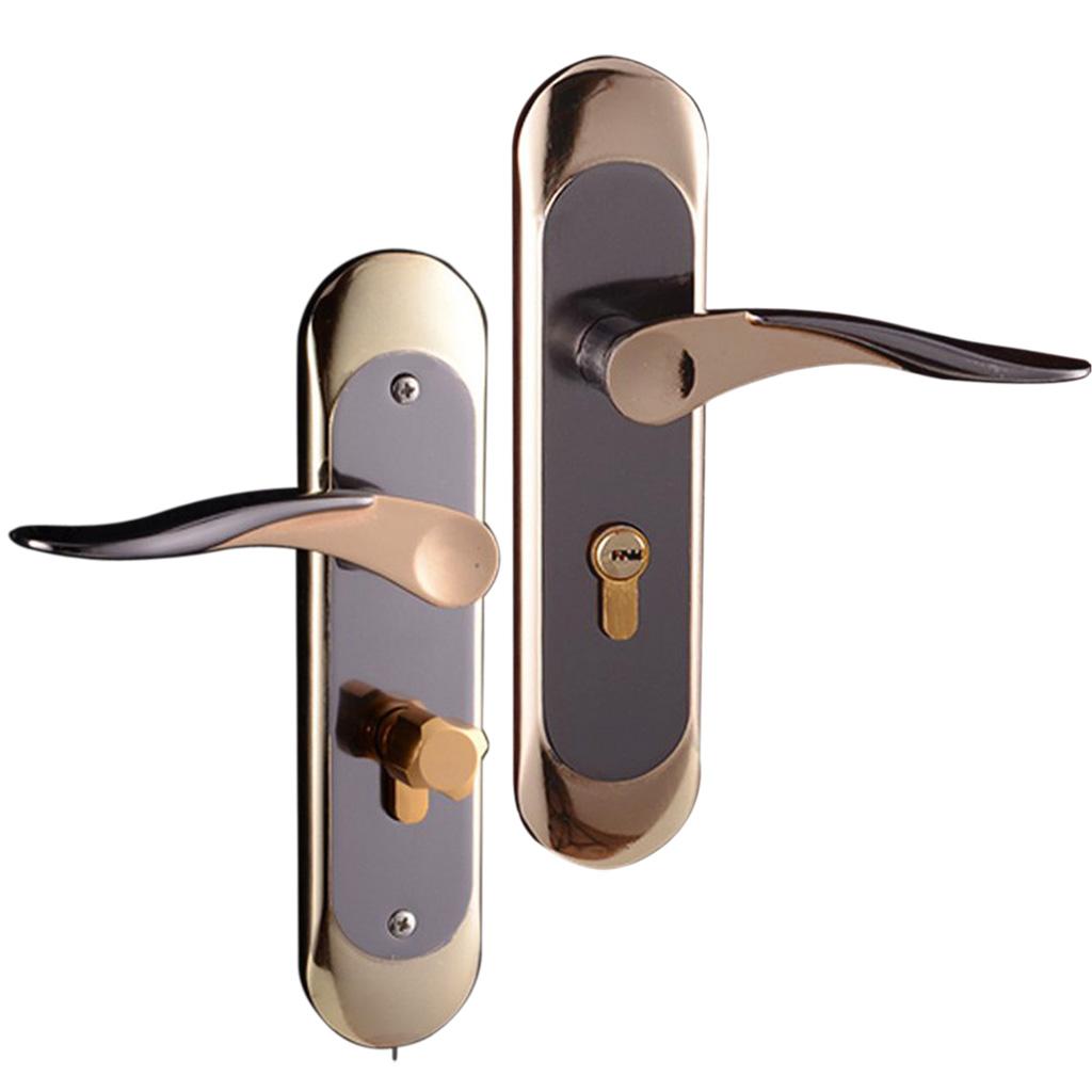 Internal Room Door Handles Packs - Latch Lock Bathroom Lever Lockset #5