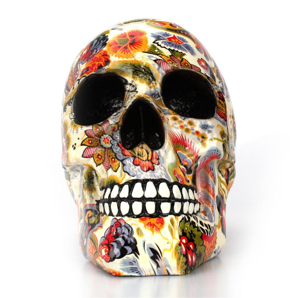 Home Decorative Resin Skull Ornament Halloween Horror Skull Skeleton Decor Crafts Gift