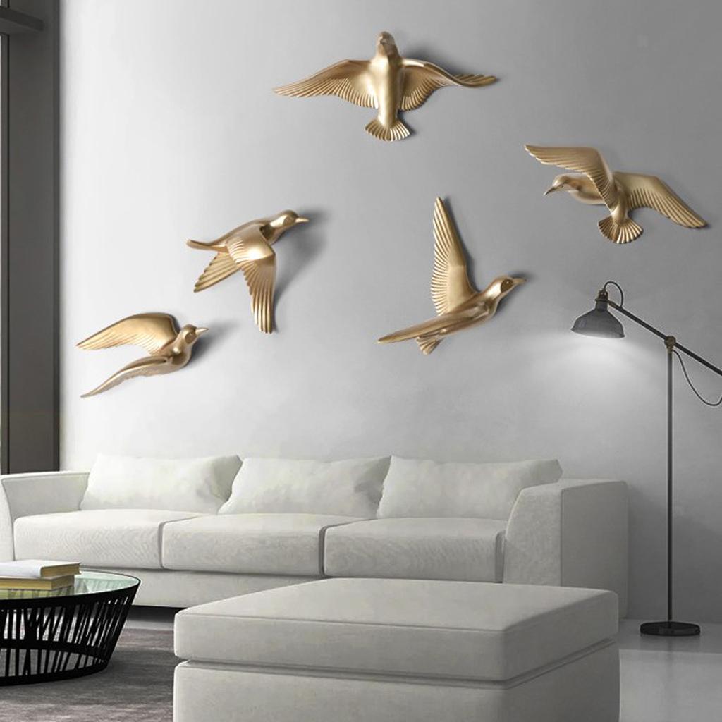 3D Resin Wall Hanging Seagulls Birds Nautical Beach Wall Art